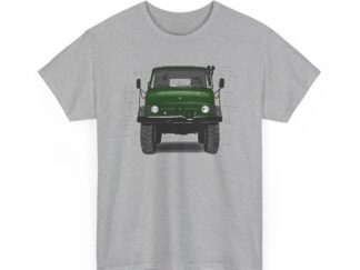 T-Shirt, Unimog, Strichzeichnung, Grün, personalisierbar