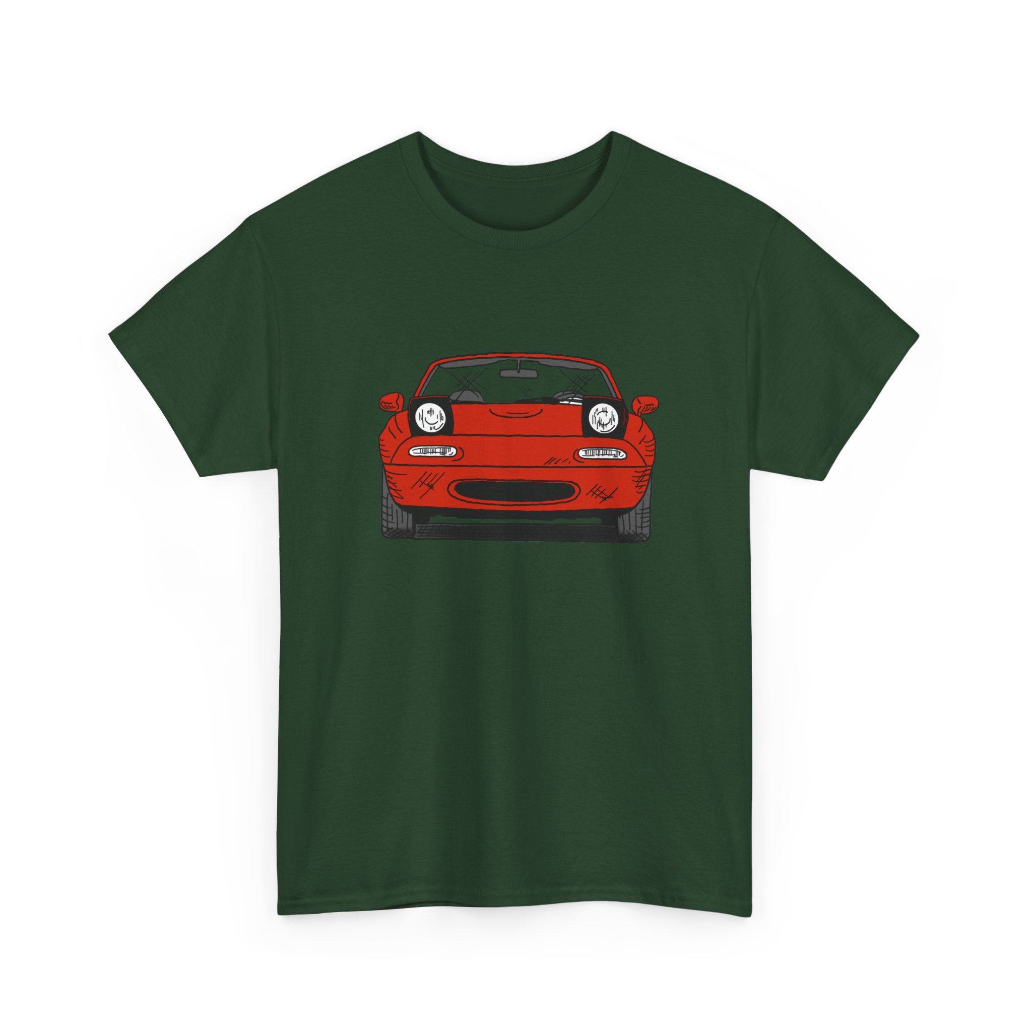 T-Shirt, Mazda MX5 Miata, Strichzeichnung, Rot – Bild 9