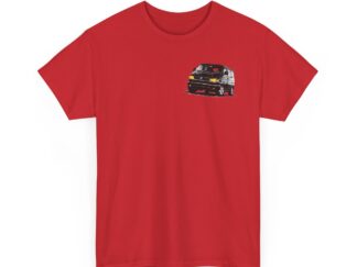 T-Shirt, VW Bus T4, Bulli, Kritzel-Kratzel-Auto, kleiner feiner Druck