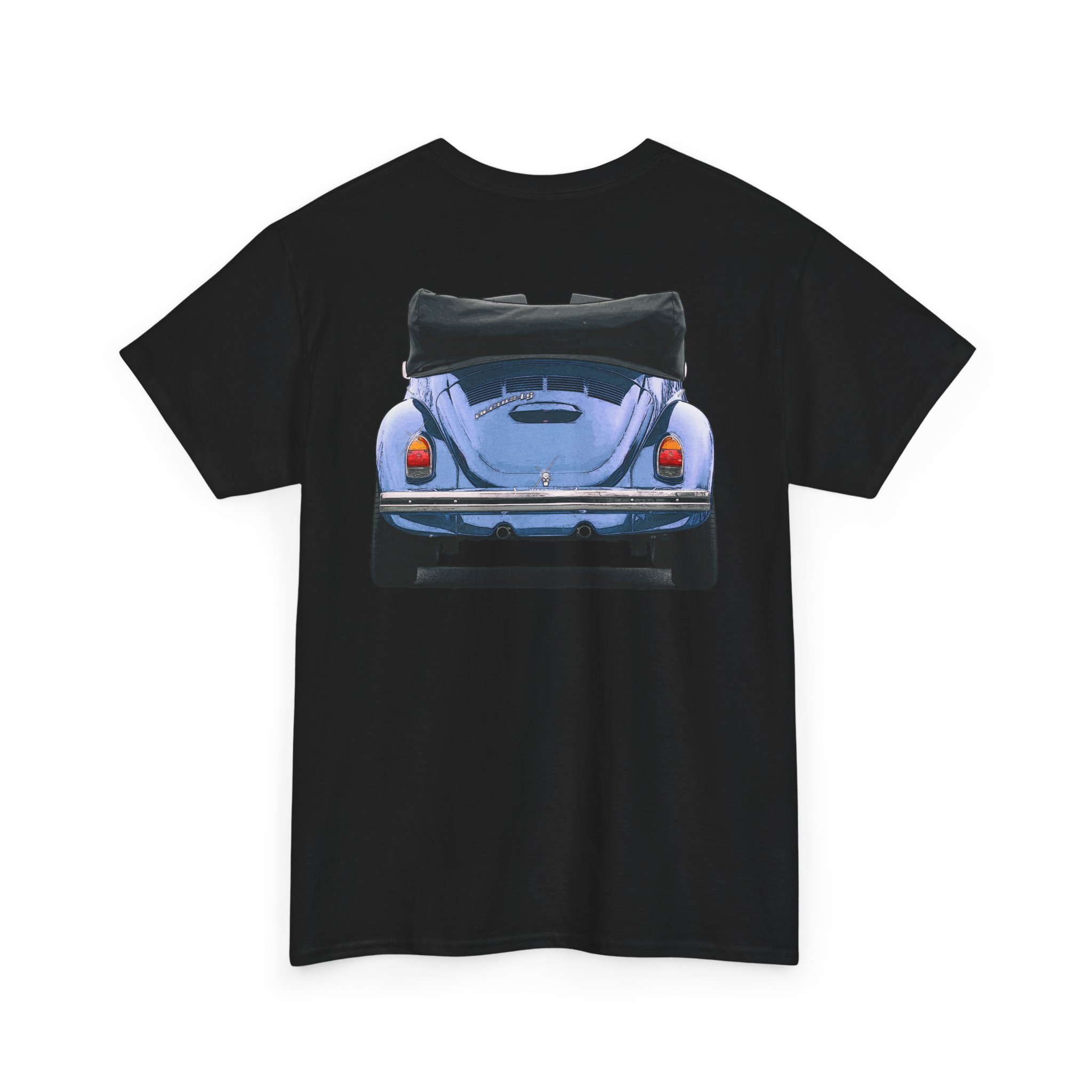 T-Shirt, VW Käfer Cabrio, 1302, Strichzeichnung, Blau, mit Kennzeichen personalisierbar – Bild 12