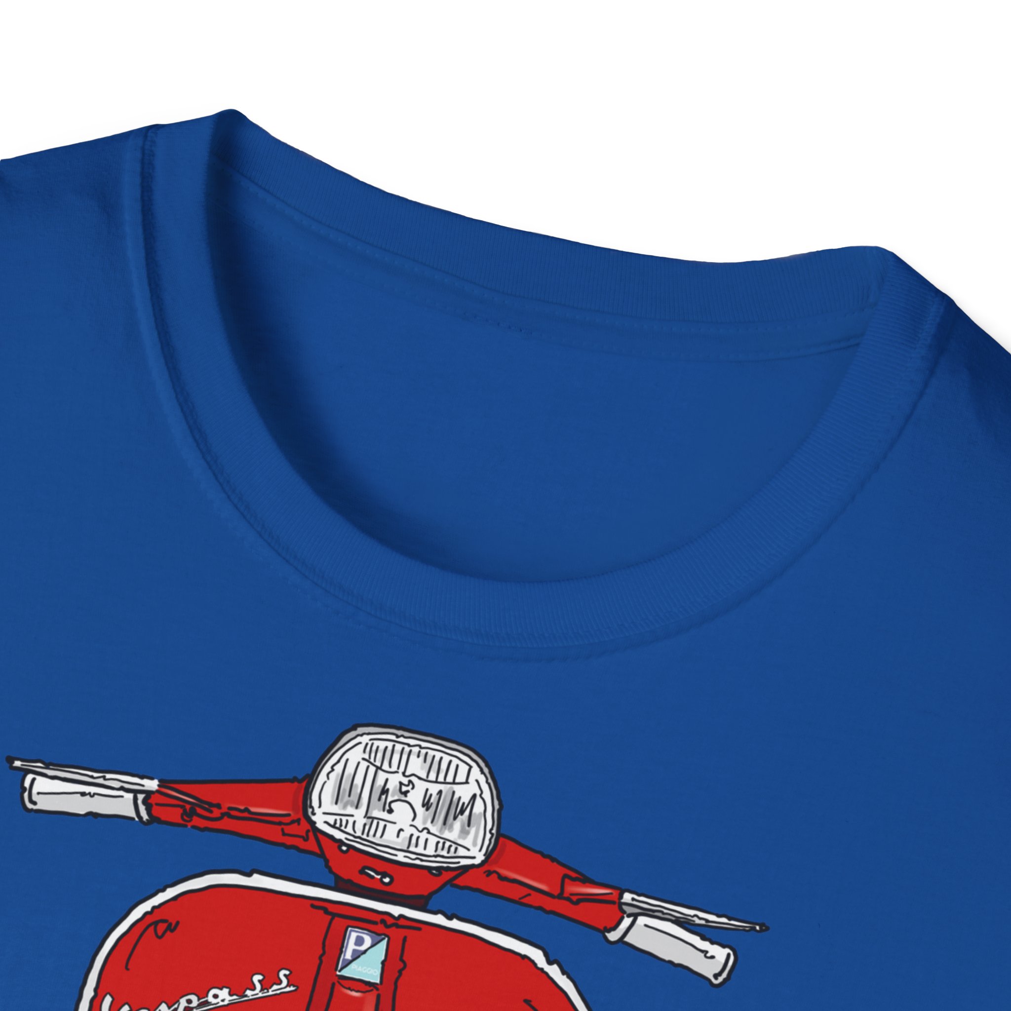 T-Shirt, Vespa Super Sport, 180 SS, Rot, Strichzeichnung – Bild 27