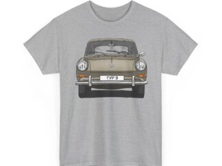 T-Shirt, VW Typ 3, 1500, 1600, Strichzeichnung, Sand, eigenes Kennzeichen möglich