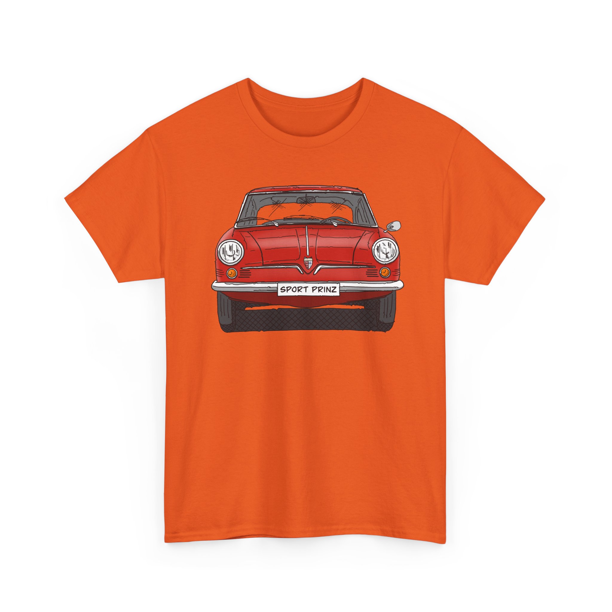 T-Shirt, NSU Sport Prinz, Strichzeichnung, Rot, mit Kennzeichen personalisierbar – Bild 35