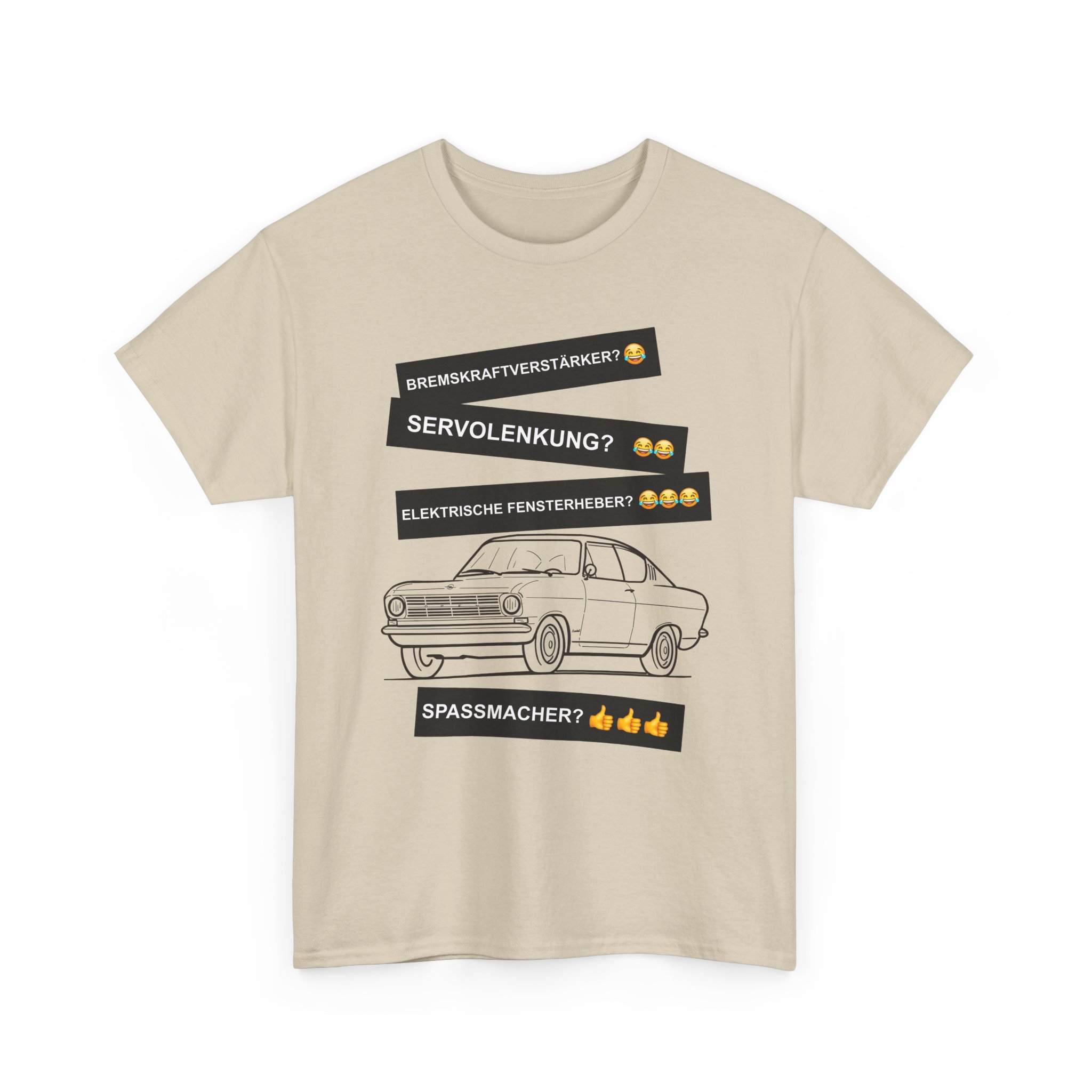 T-Shirt, Opel Kadett B Coupe, Schwarz, Deutscher Text, Spaßmacher – Bild 11
