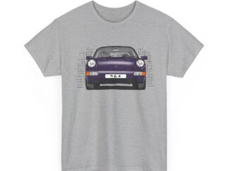 T-Shirt, Porsche 911, 964 Coupé, Strichzeichnung, Viola (30 Jahre Jubi), personalisierbar
