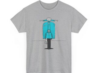 T-Shirt, Vespa Super Sport, Vespa 180 SS, Türkis, Strichzeichnung