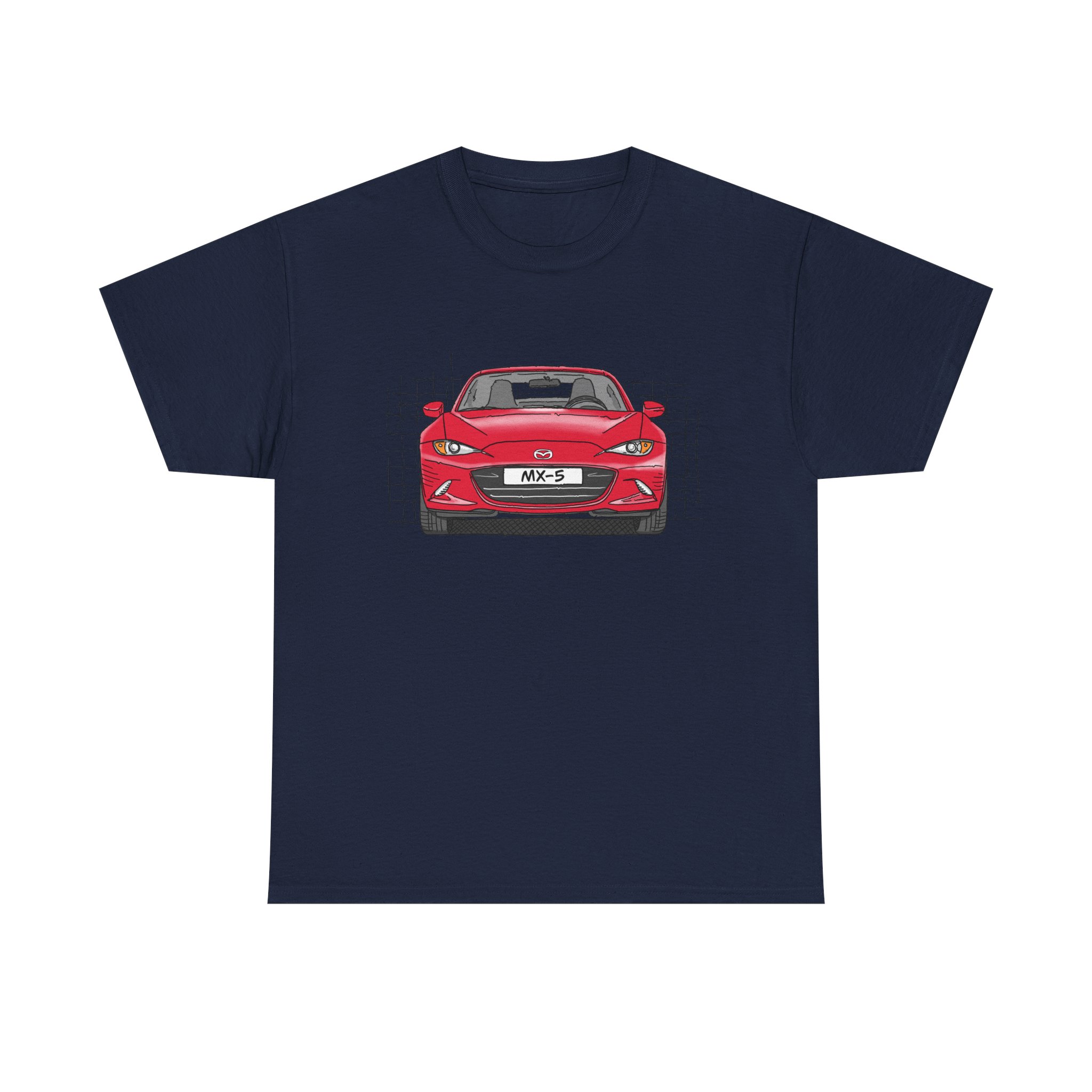 T-Shirt, Mazda MX-5 ND RF, Strichzeichnung, Rot, beidseitig – Bild 21