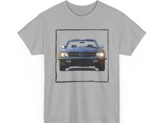 T-Shirt, Mercedes SL R107 - Vorder- und Rückseite bedruckt