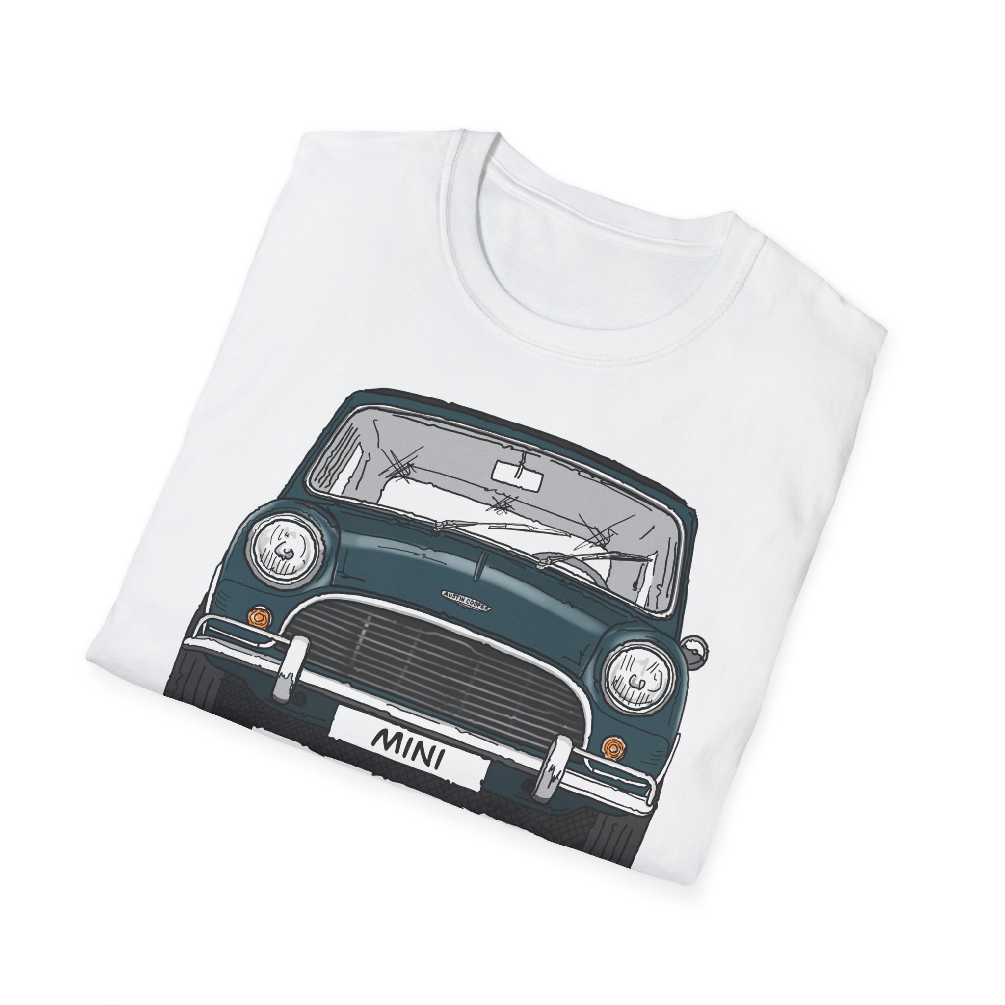 T-Shirt, Mini, Strichzeichnung, Grün, mit Kennzeichen personalisierbar – Bild 4