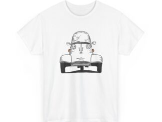 T-Shirt, Messerschmitt Kabinenroller, Strichzeichnung, Weiß