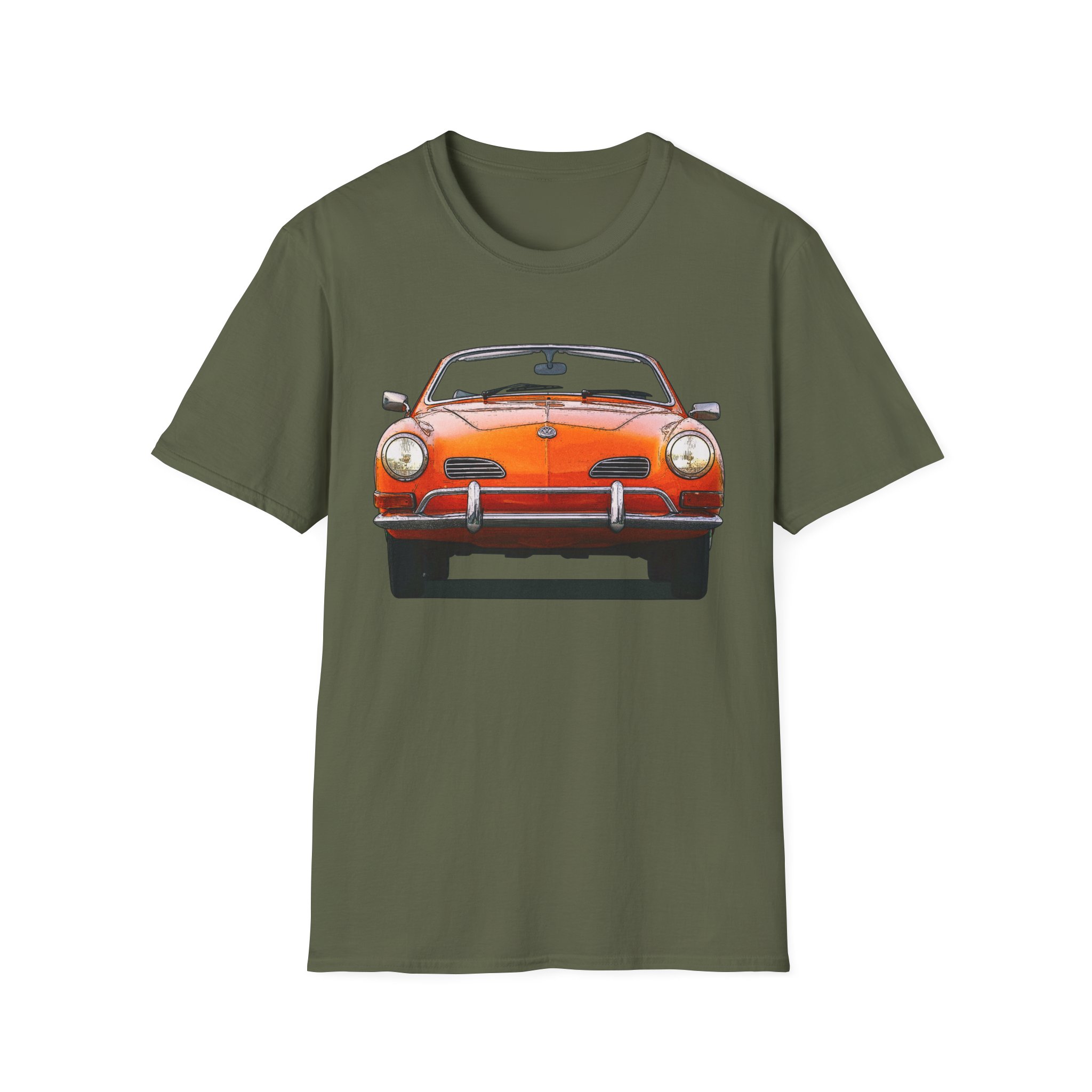 T-Shirt, Karmann-Ghia Typ14 Cabriolet, Orange, beidseitig bedruckt, mit Kennzeichen personalisierbar – Bild 13