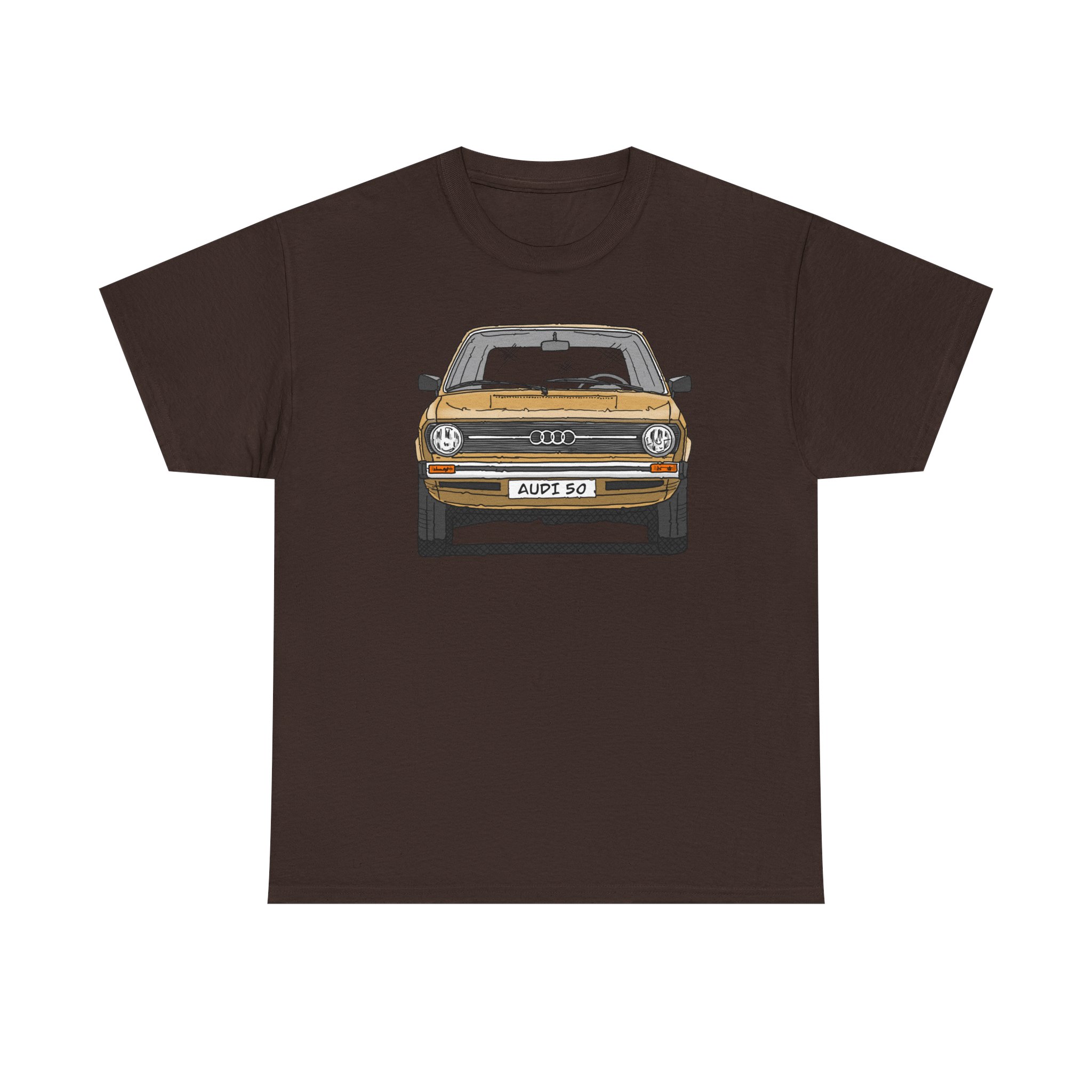 T-Shirt, Audi 50, Strichzeichnung, Hellas, 2 Außenspiegel, mit Kennzeichen personalisierbar – Bild 25