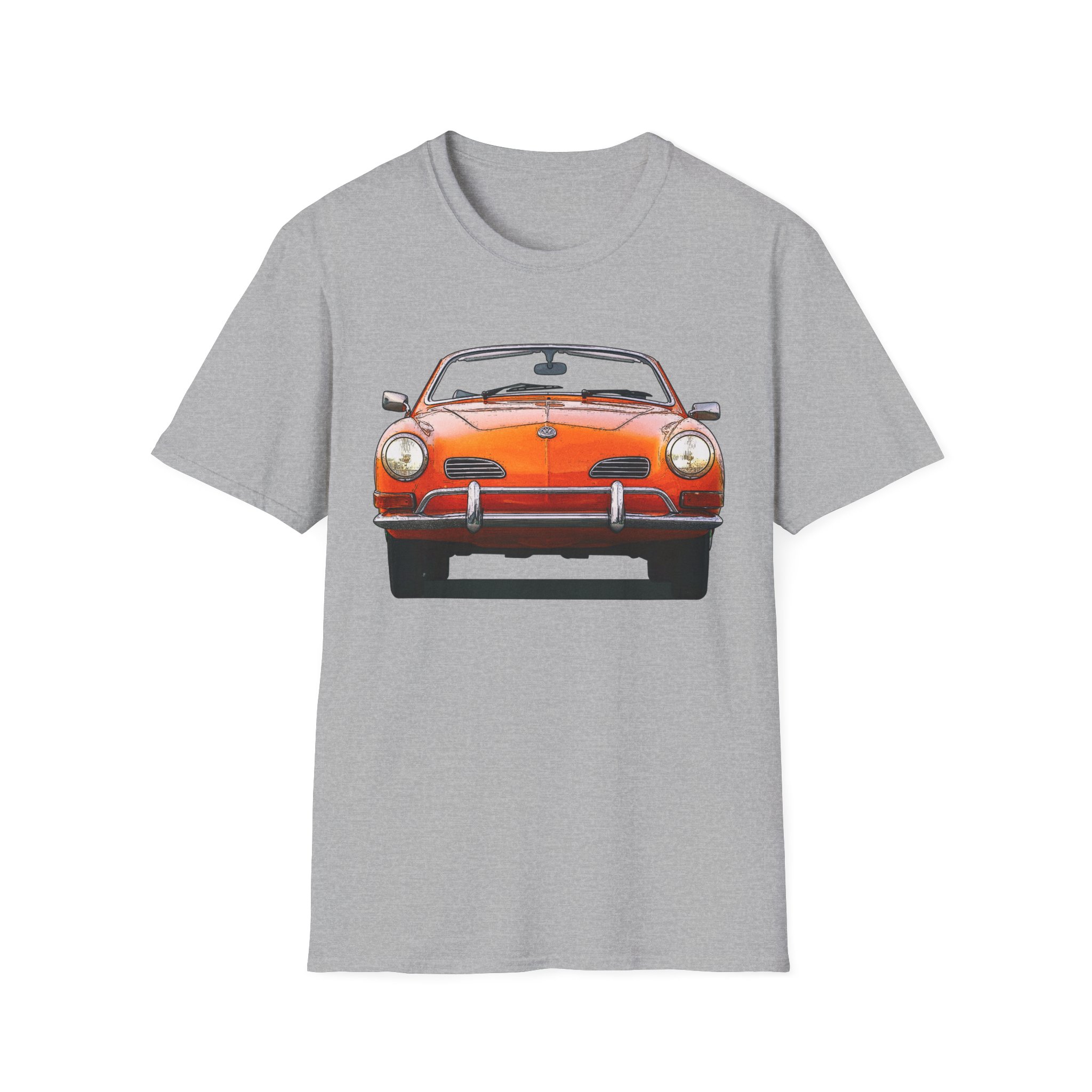 T-Shirt, Karmann-Ghia Typ14 Cabriolet, Orange, beidseitig bedruckt, mit Kennzeichen personalisierbar – Bild 9