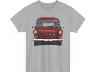 T-Shirt, Ford Transit, Strichzeichnung, Rot, eigenes Kennzeichen möglich