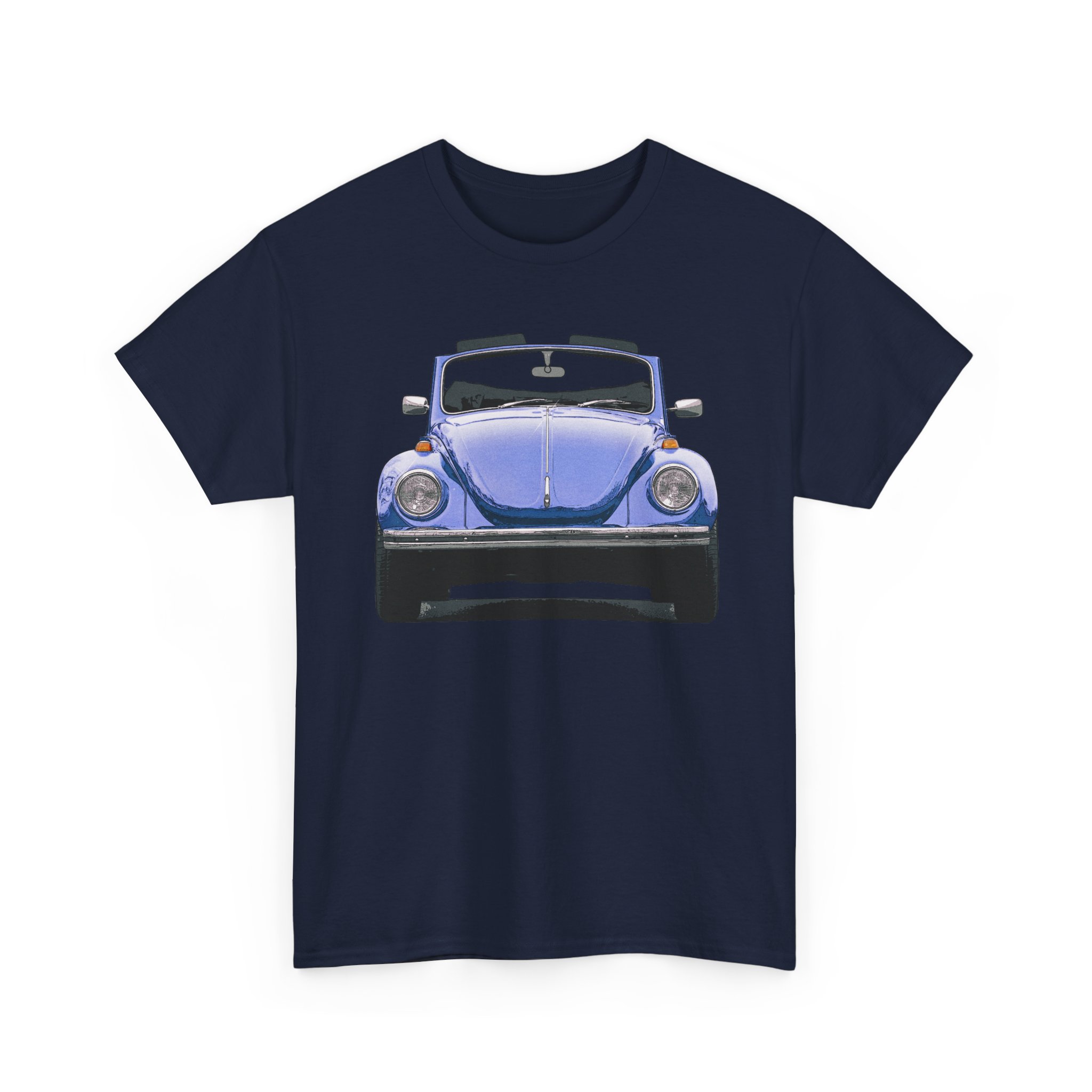 T-Shirt, VW Käfer Cabrio, 1302, Strichzeichnung, Blau, mit Kennzeichen personalisierbar – Bild 39