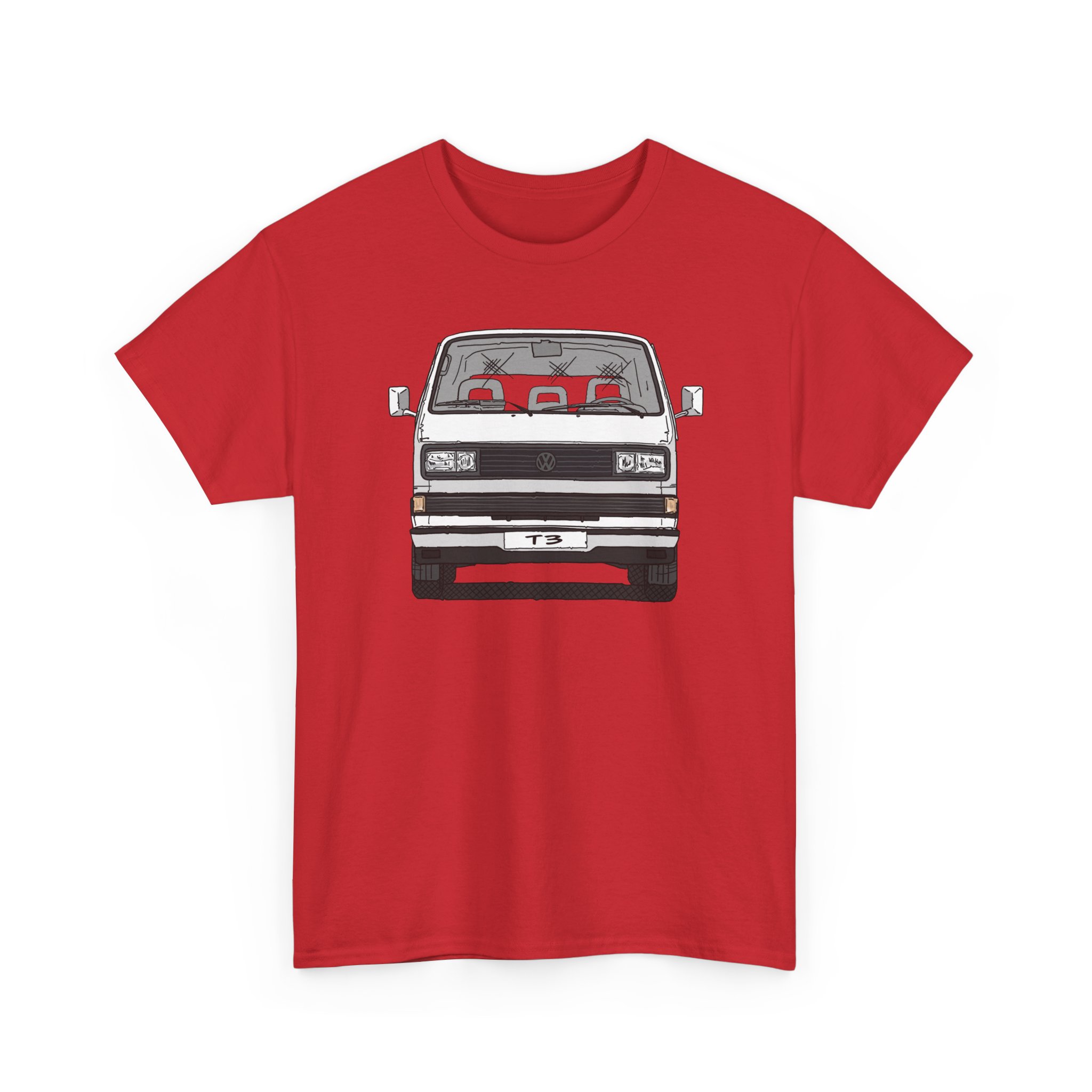 T-Shirt, VW T3, Bulli, VW Bus, Südafrika, Strichzeichnung, Weiß, mit Kennzeichen personalisierbar – Bild 5