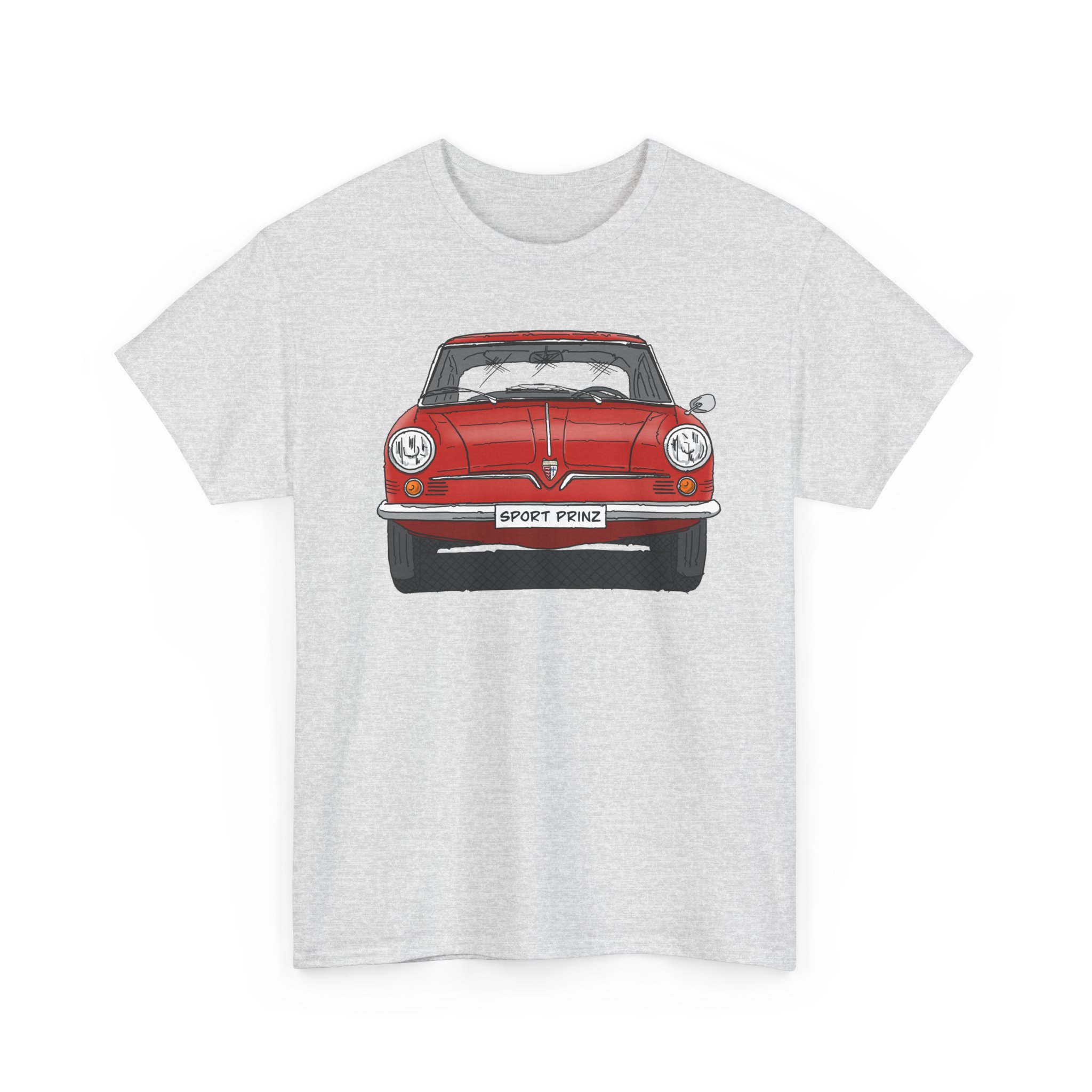 T-Shirt, NSU Sport Prinz, Strichzeichnung, Rot, mit Kennzeichen personalisierbar – Bild 67