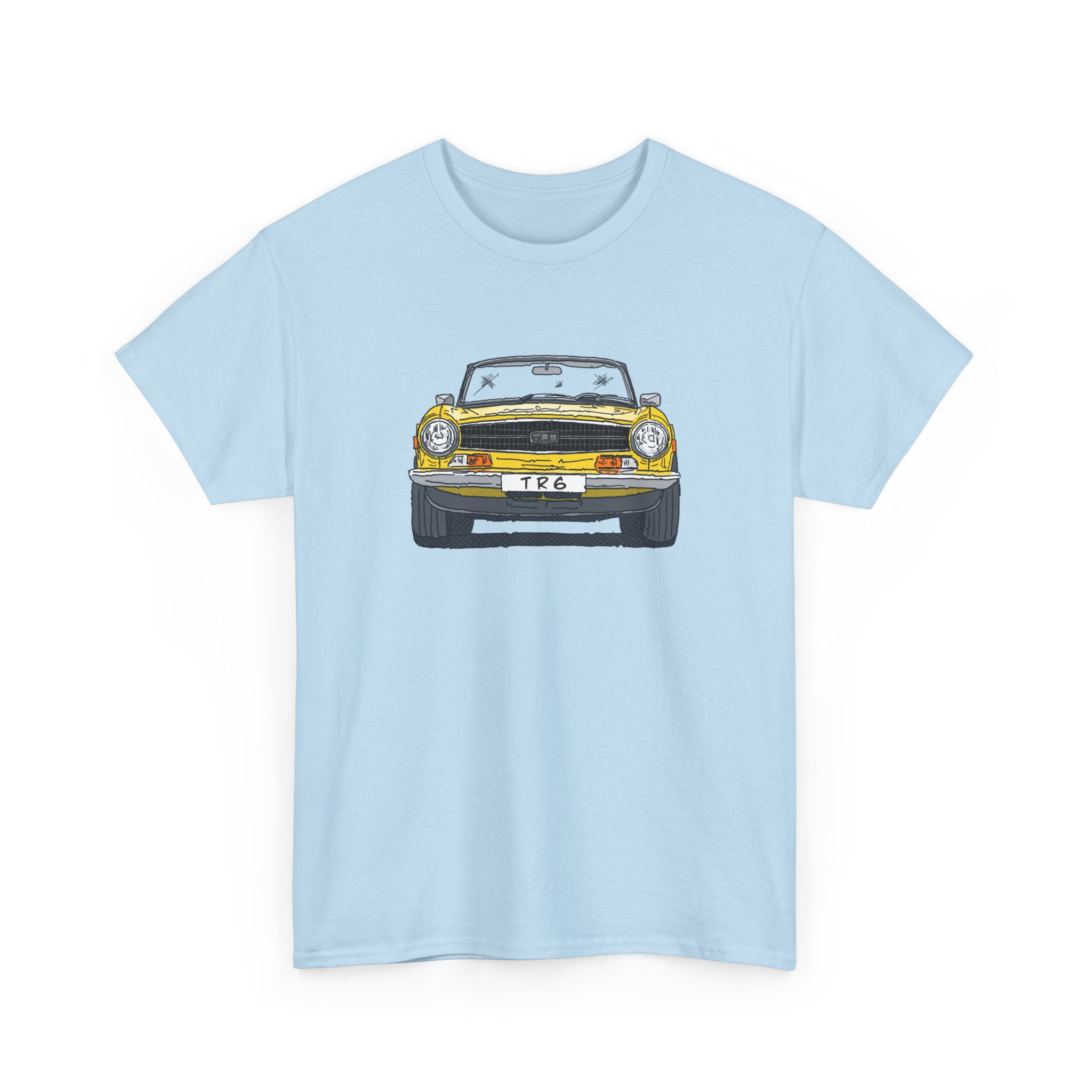 T-Shirt, Triumph TR6, Strichzeichnung, Gelb, personalisierbar – Bild 27