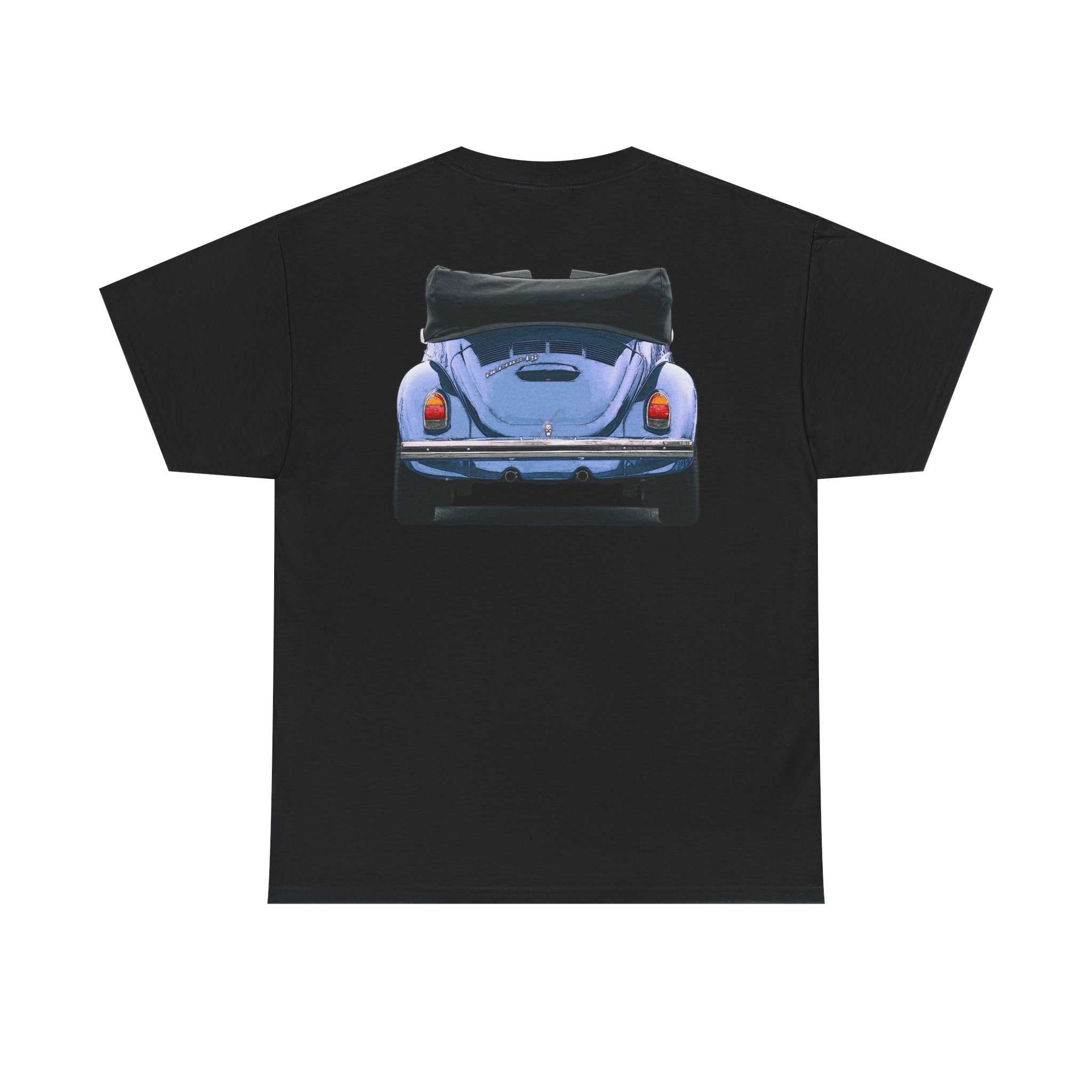 T-Shirt, VW Käfer Cabrio, 1302, Strichzeichnung, Blau, mit Kennzeichen personalisierbar – Bild 10