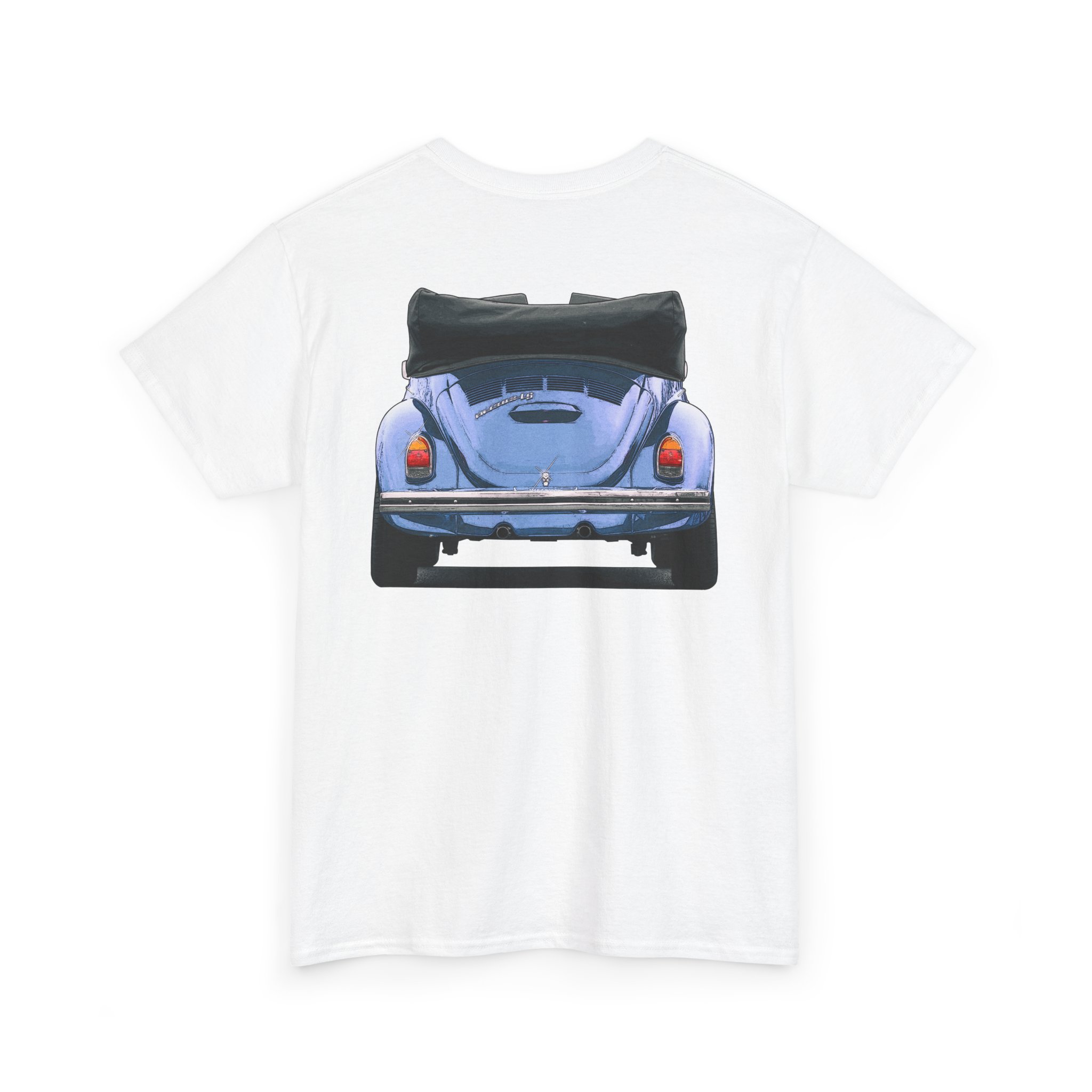 T-Shirt, VW Käfer Cabrio, 1302, Strichzeichnung, Blau, mit Kennzeichen personalisierbar – Bild 8
