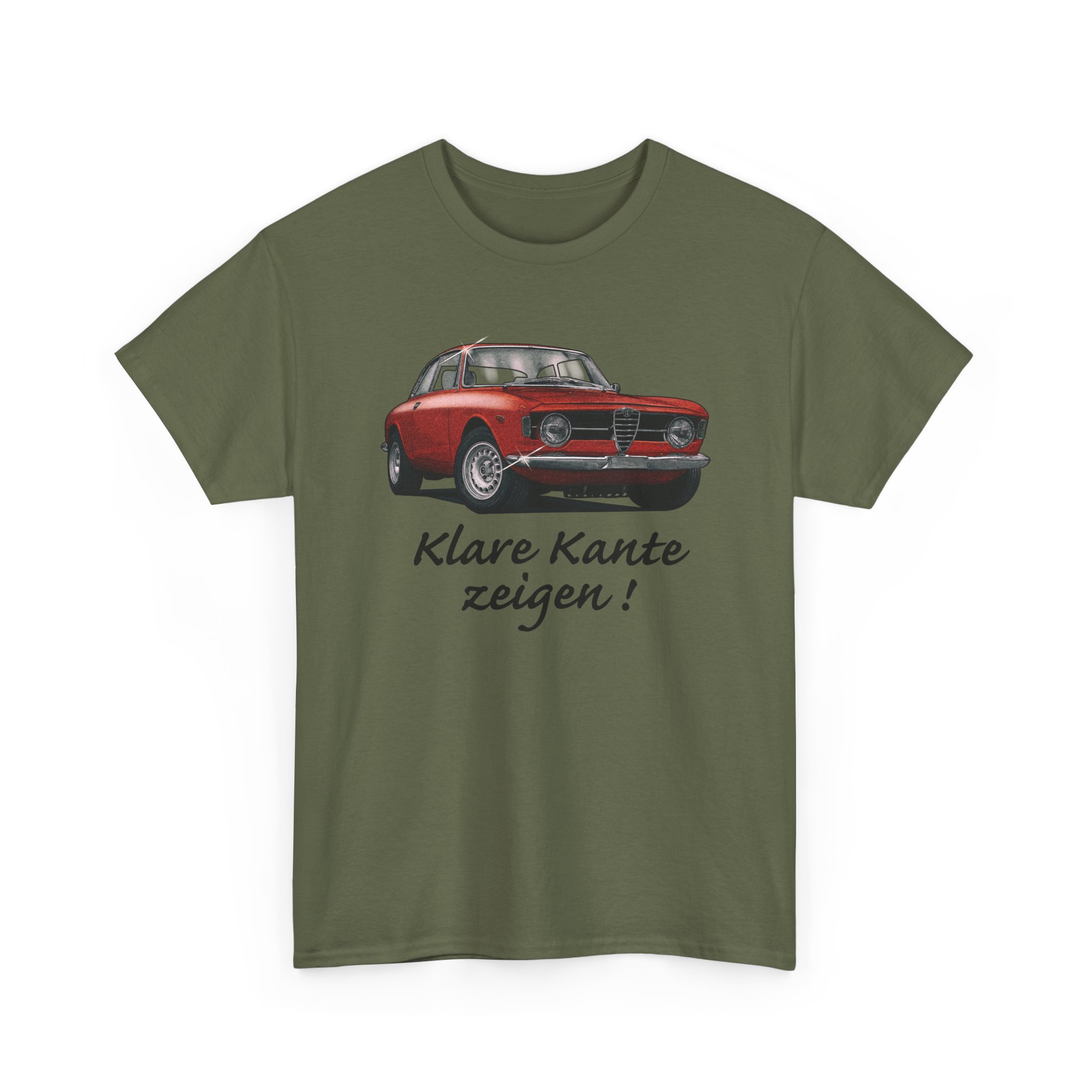 T-Shirt, Alfa Romeo Junior Kantenhaube, Rot, Klare Kante zeigen! – Bild 7