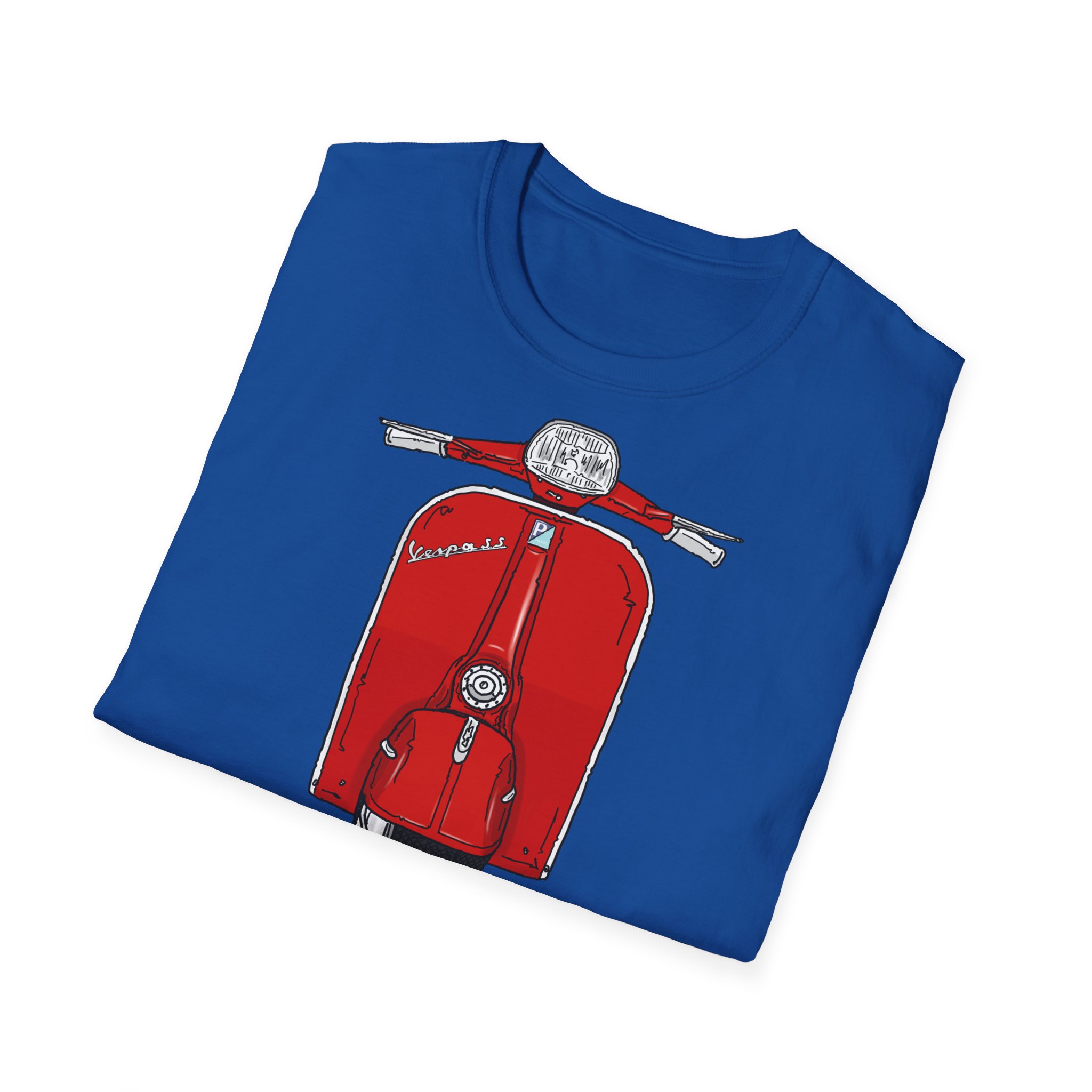 T-Shirt, Vespa Super Sport, 180 SS, Rot, Strichzeichnung – Bild 28