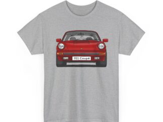 T-Shirt, Porsche 911, G-Modell, Coupé, Strichzeichnung, Rot, Wunschkennzeichen möglich
