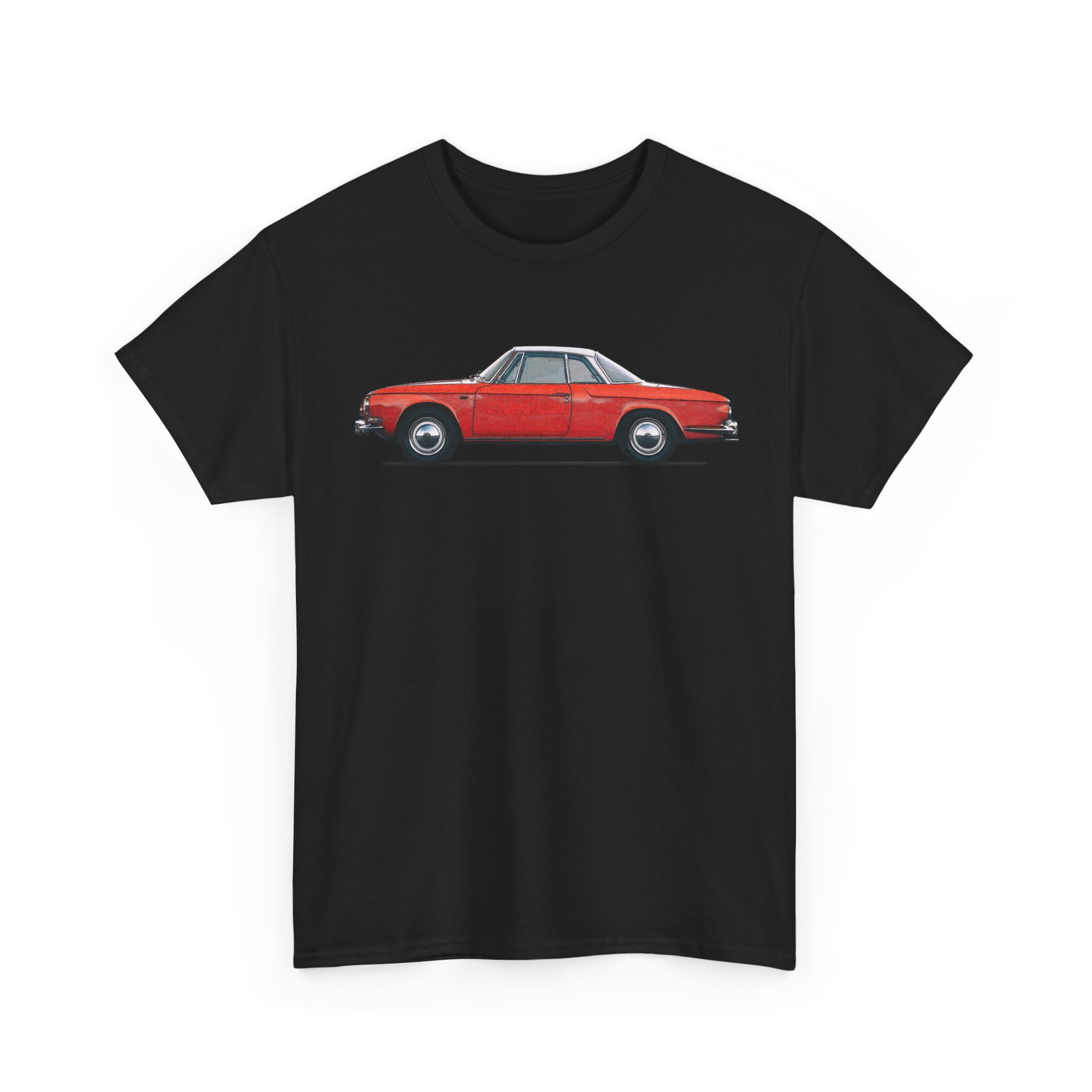 T-Shirt, Karmann Ghia Typ 34, Seitenansicht, Rot – Bild 3