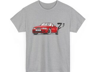 T-Shirt, BMW Z3, Strichzeichnung, Rot, personalisierbar