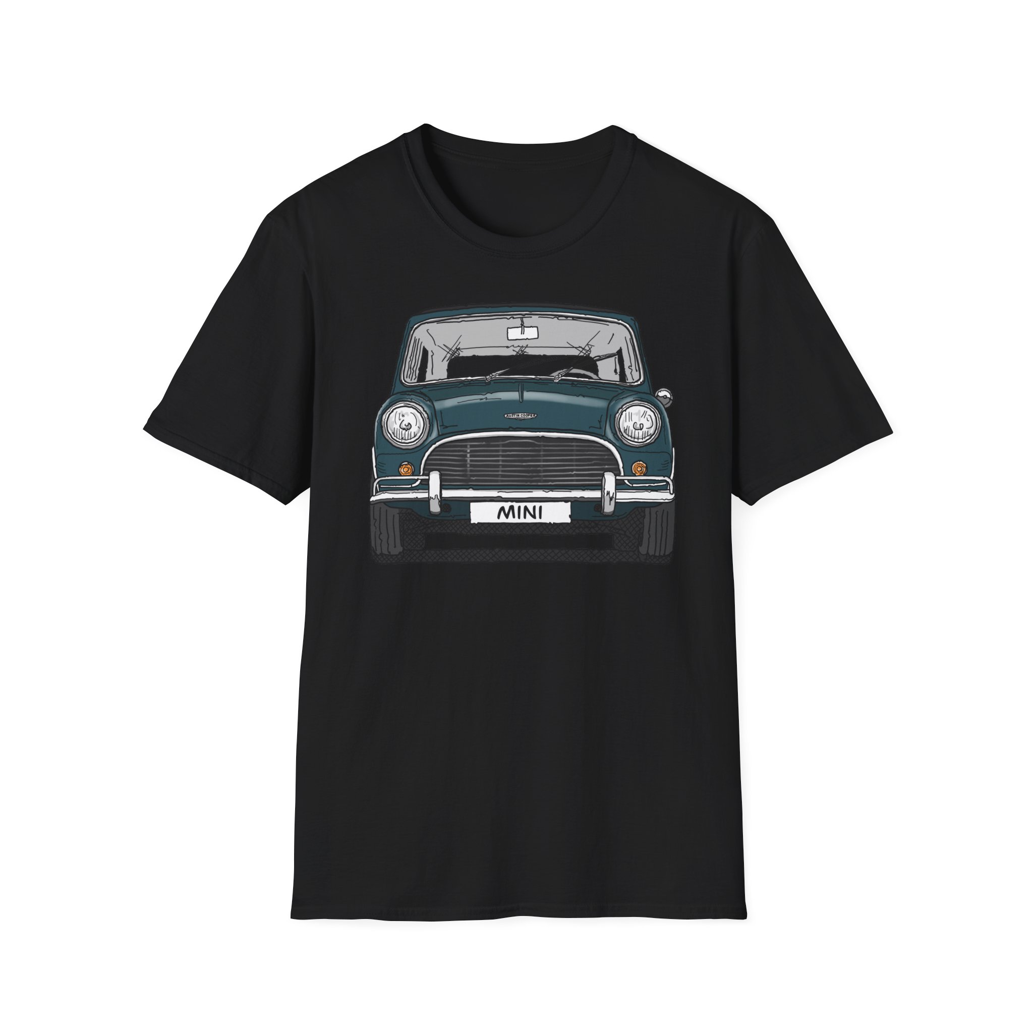 T-Shirt, Mini, Strichzeichnung, Grün, mit Kennzeichen personalisierbar – Bild 5