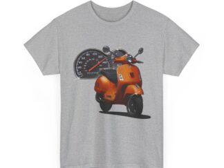T-Shirt, Vespa GTS 300, Orange, Vmax mit Tacho