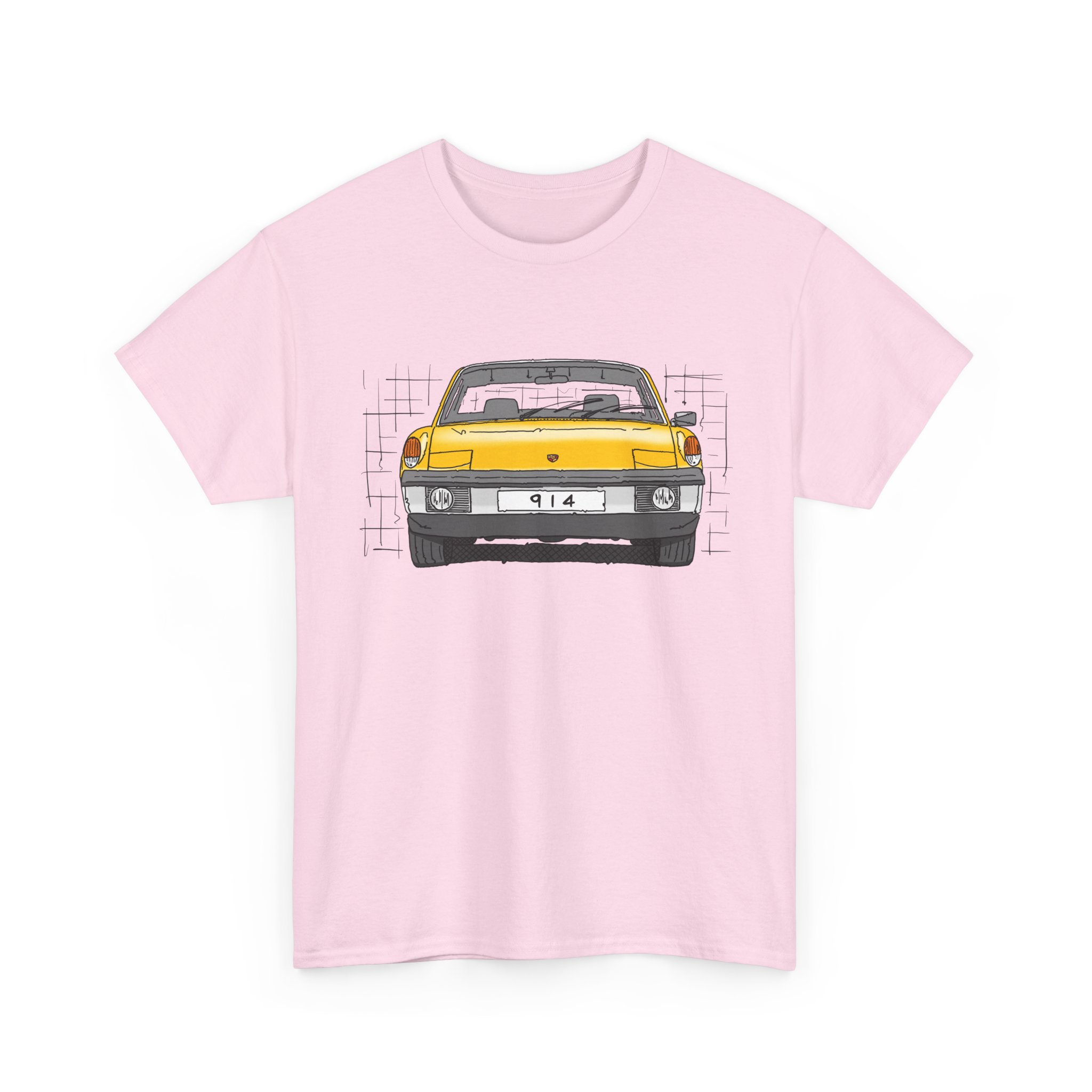 T-Shirt, Porsche 914, VW Porsche, Strichzeichnung, Gelb, personalisierbar – Bild 39