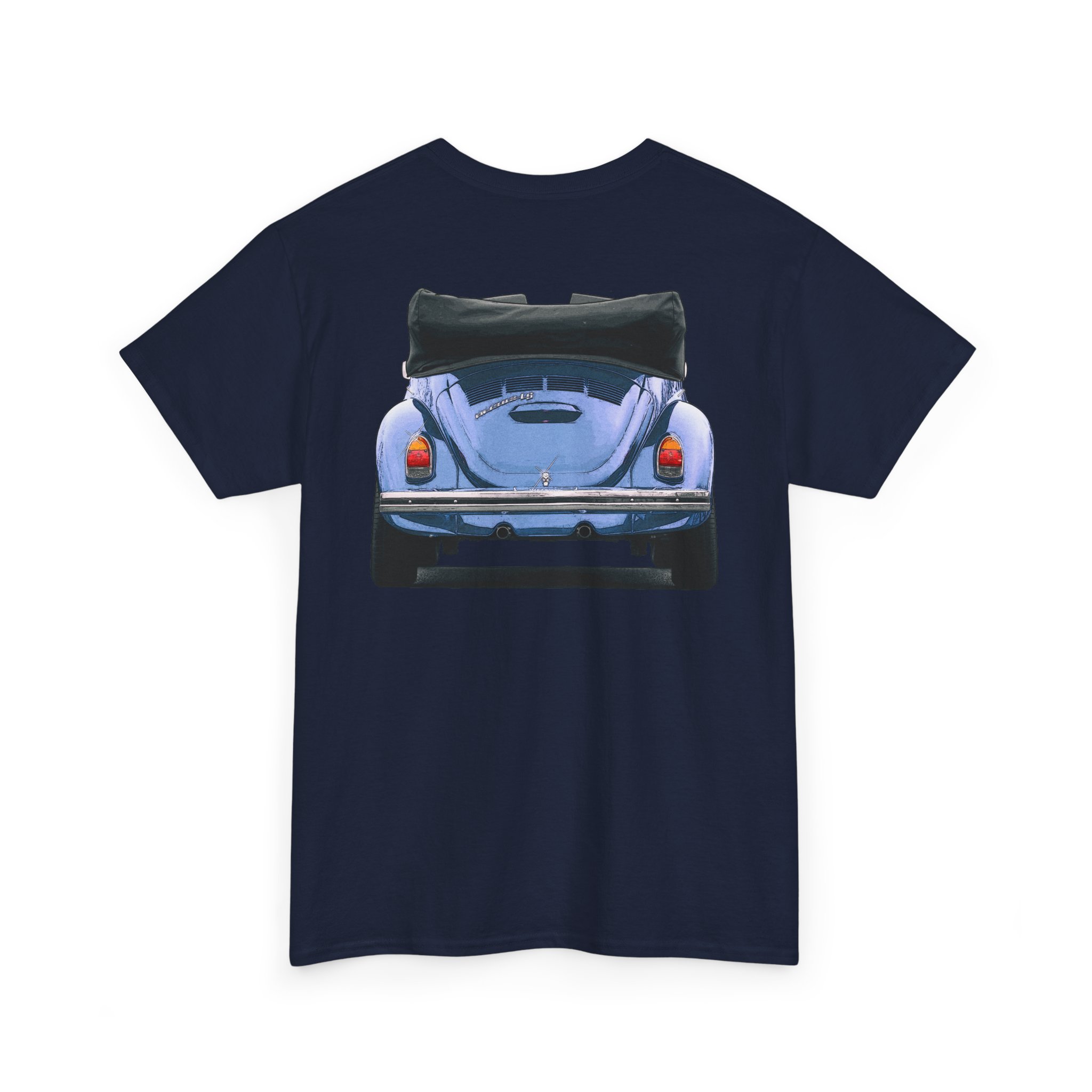 T-Shirt, VW Käfer Cabrio, 1302, Strichzeichnung, Blau, mit Kennzeichen personalisierbar – Bild 40