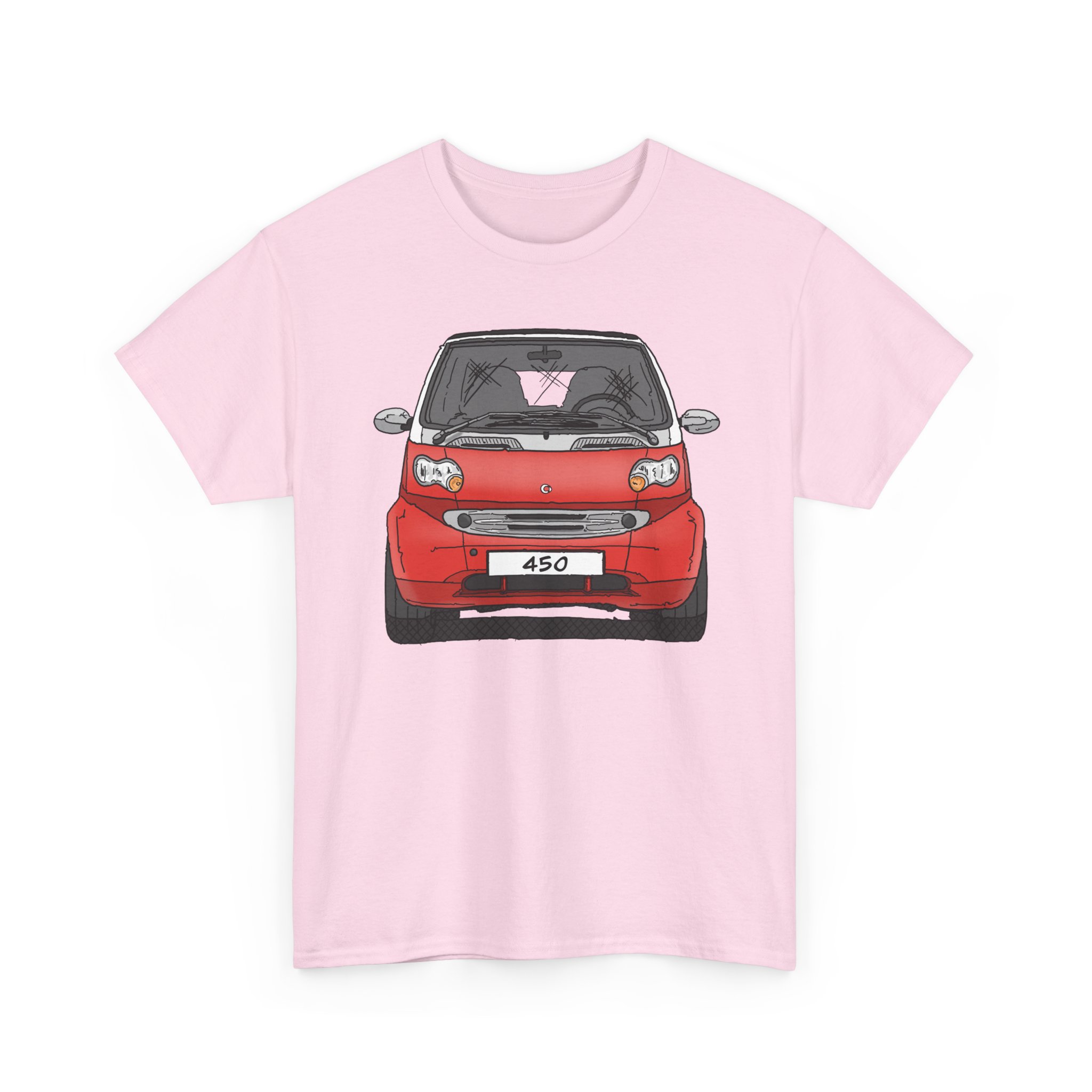T-Shirt, Smart 450 FL, Strichzeichnung, Rot, eigenes Kennzeichen möglich – Bild 11