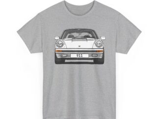 T-Shirt, Porsche 911, G-Modell, Targa, Strichzeichnung, Weiß, Wunschkennzeichen möglich