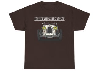T-Shirt, Bugatti, Weiß, Text FRÜHER WAR ALLES BESSER, Weiße Schrift