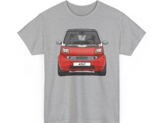 T-Shirt, Smart 450 FL, Strichzeichnung, Rot, eigenes Kennzeichen möglich