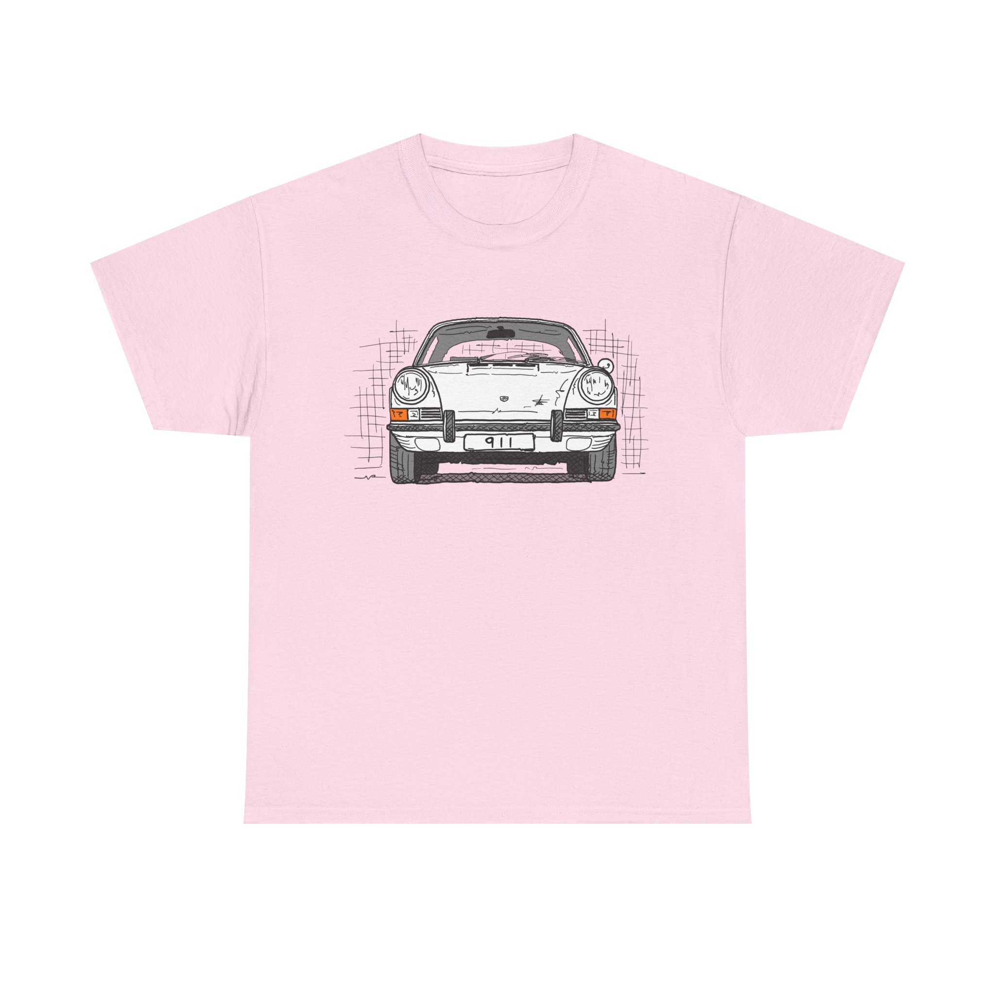 T-Shirt, Porsche 911, F-Modell, Ur-Elfer, Strichzeichnung, Weiß, personalisierbar – Bild 37