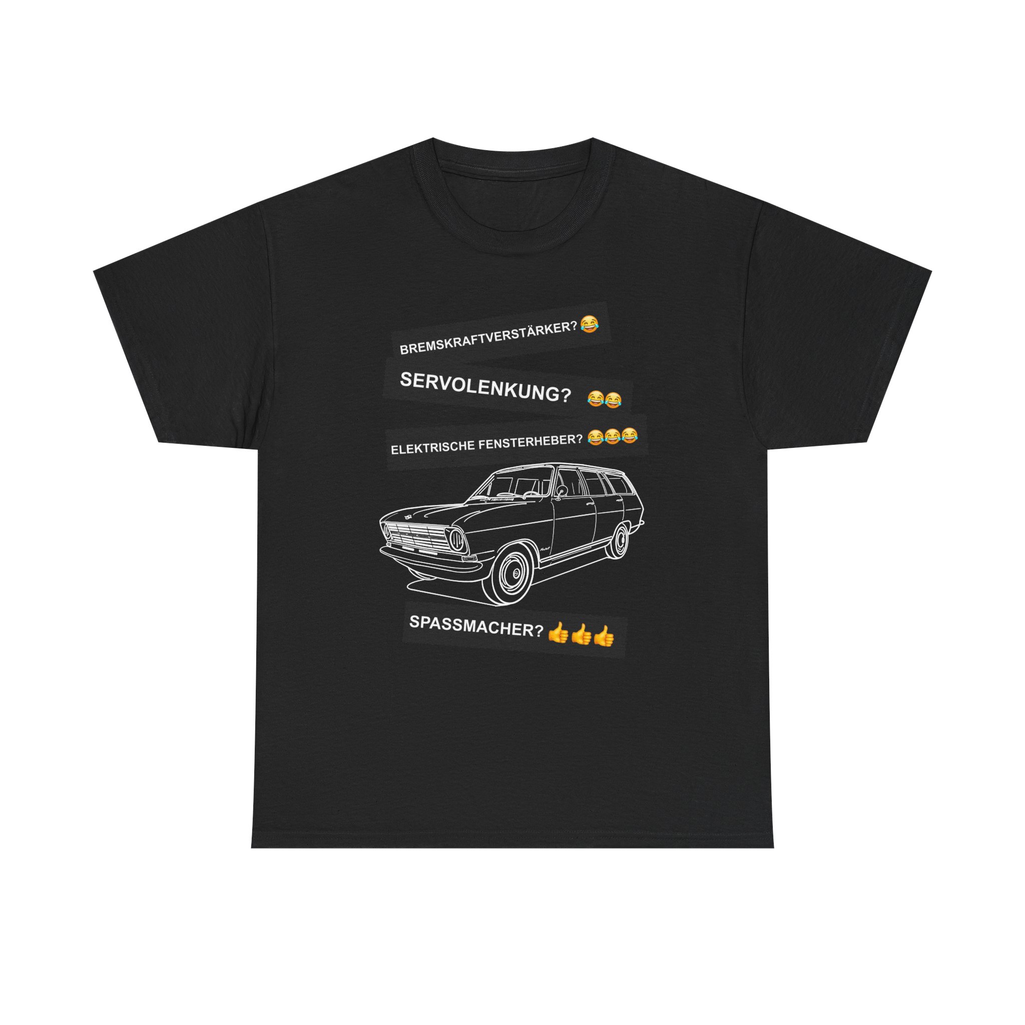 T-Shirt, Opel Kadett B Caravan, Weiß, Deutscher Text, Spaßmacher – Bild 5
