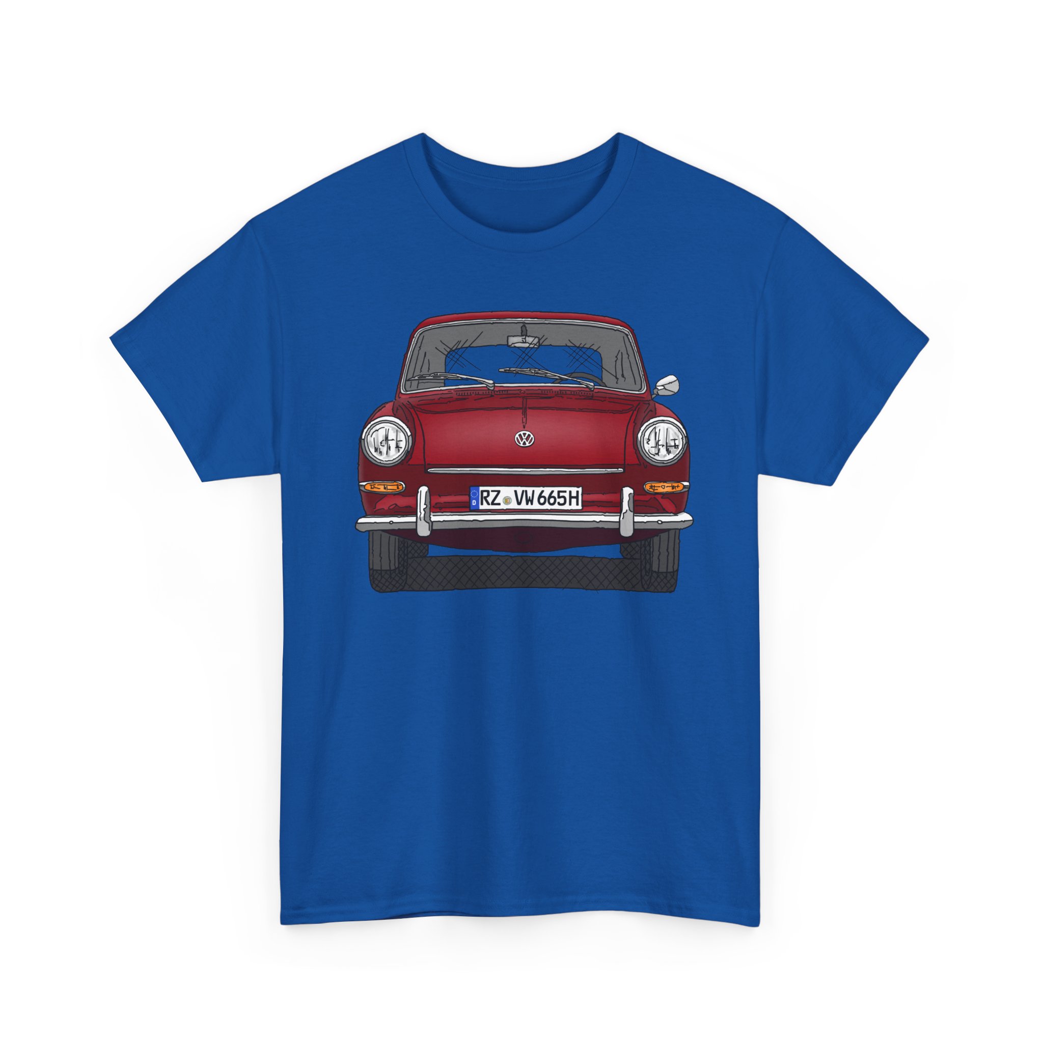 T-Shirt, VW Typ 3, 1500, 1600, Strichzeichnung, Rot, RZ VW 665H – Bild 8