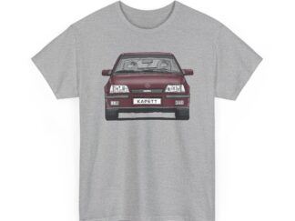 T-Shirt, Opel Kadett E, GSi, Strichzeichnung, Bordeaux, Wunsch-Kennzeichen möglich