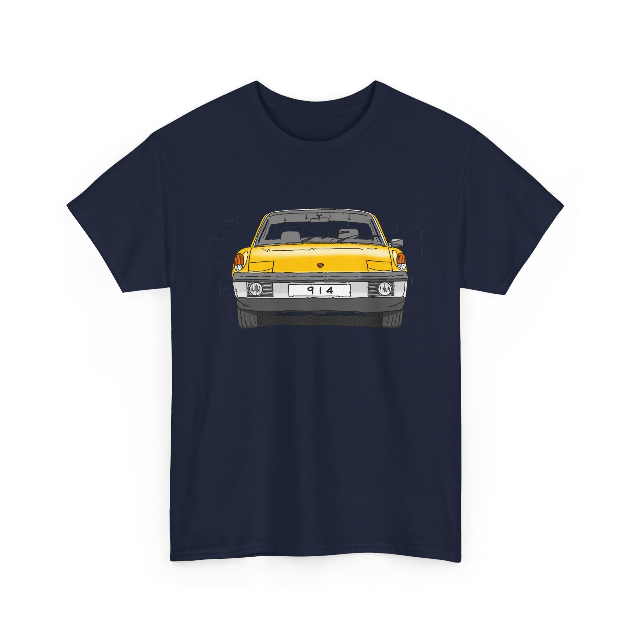 T-Shirt, Porsche 914, VW Porsche, Strichzeichnung, Gelb, personalisierbar – Bild 35