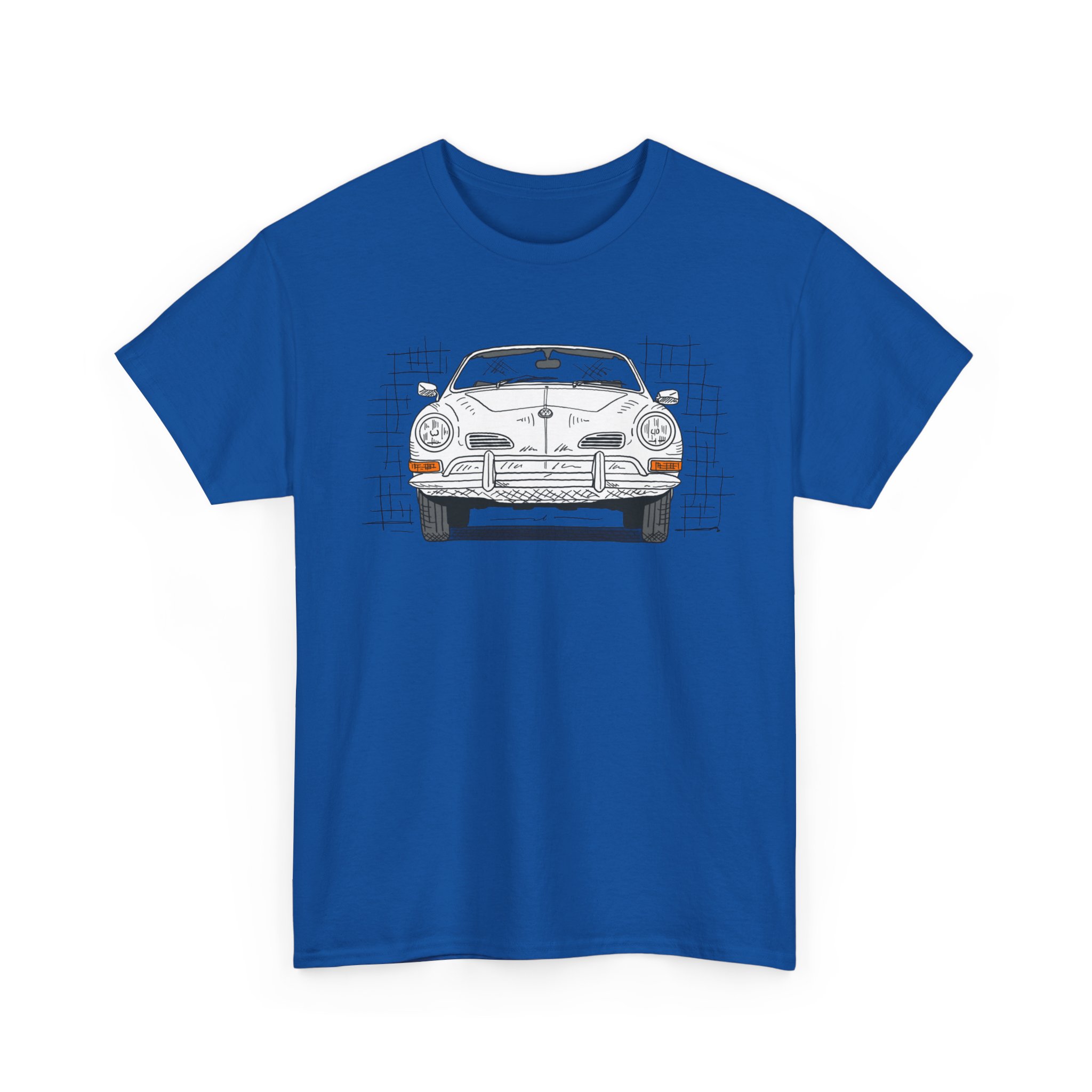 T-Shirt, Karmann Ghia Typ 14, Cabrio, Strichzeichnung, Weiß, personalisierbar – Bild 7