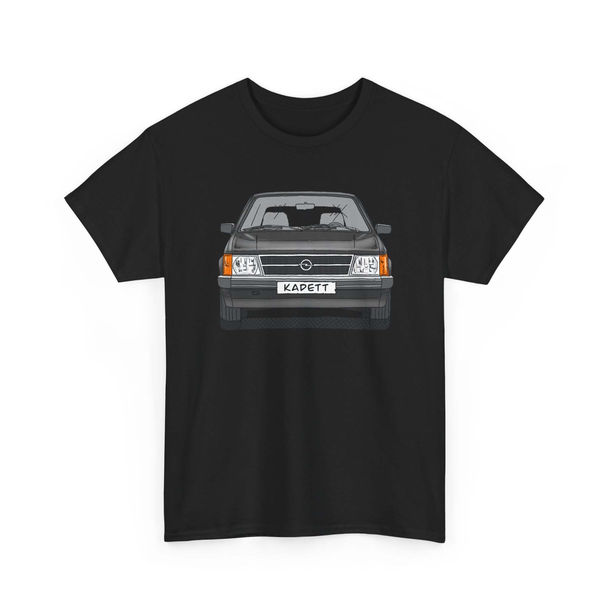 T-Shirt, Opel Kadett D, Strichzeichnung, Schwarz, mit Kennzeichen personalisierbar – Bild 55