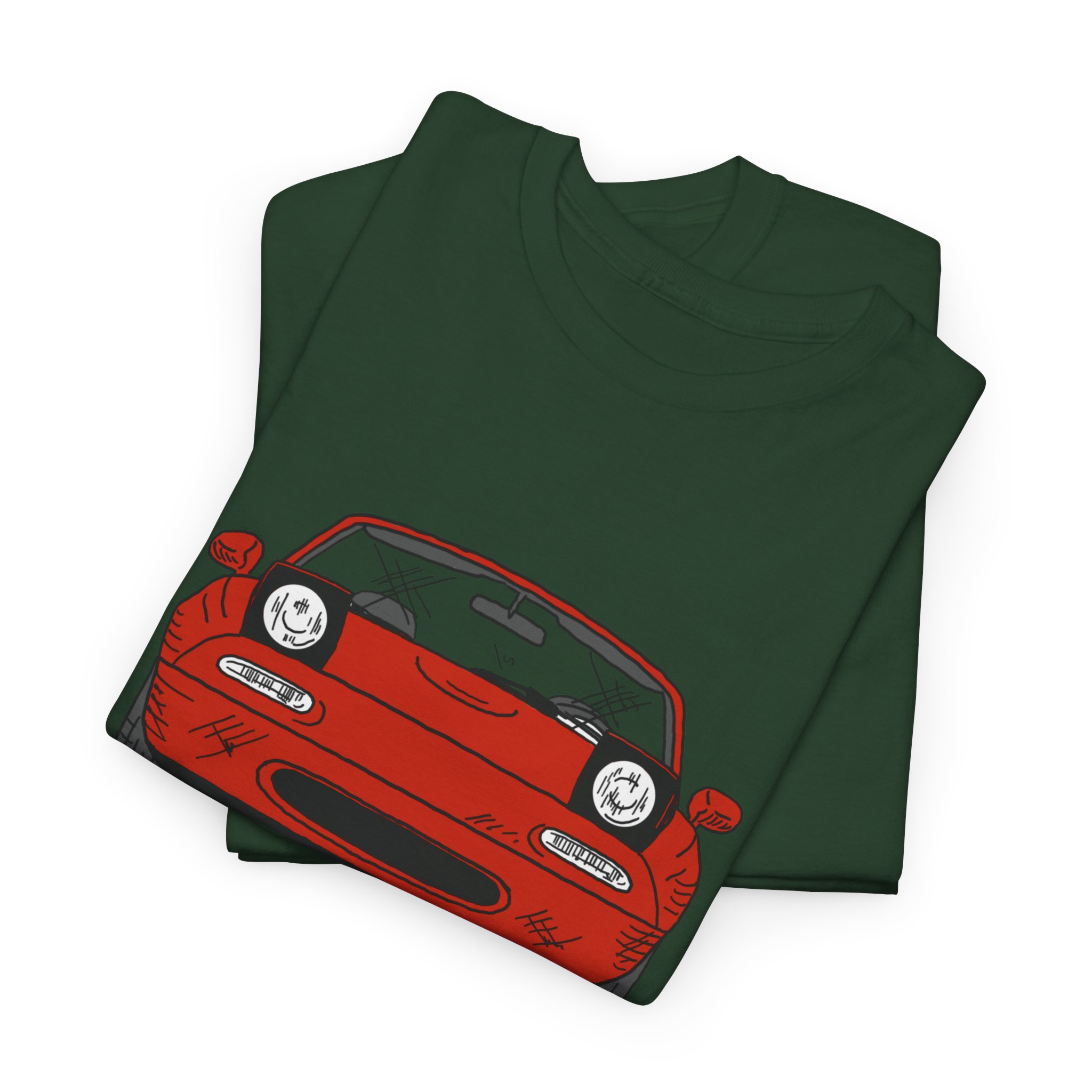 T-Shirt, Mazda MX5 Miata, Strichzeichnung, Rot – Bild 10