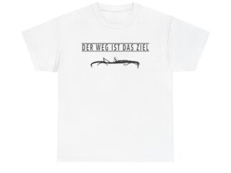 T-Shirt, AC Cobra, Text DER WEG IST DAS ZIEL, Schwarze Schrift