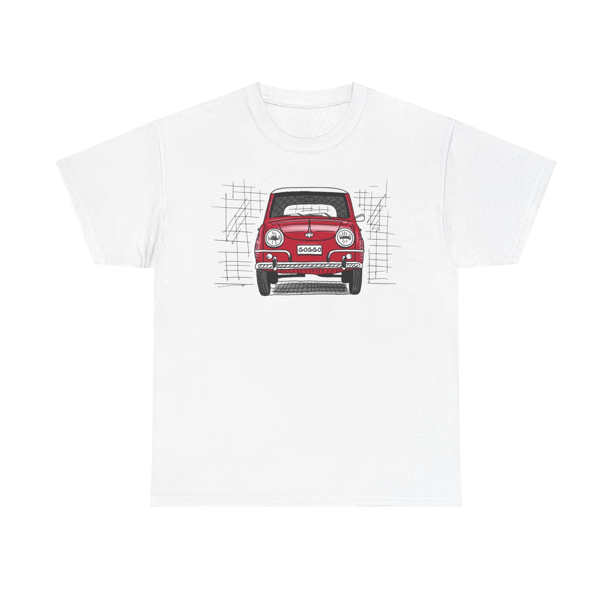 T-Shirt, Goggo, Strichzeichnung, Rot, personalisierbar – Bild 5