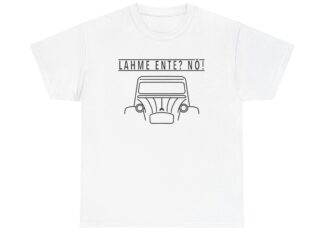 T-Shirt, Citroën 2CV, Text - LAHME ENTE? NÖ!, Schwarze Schrift