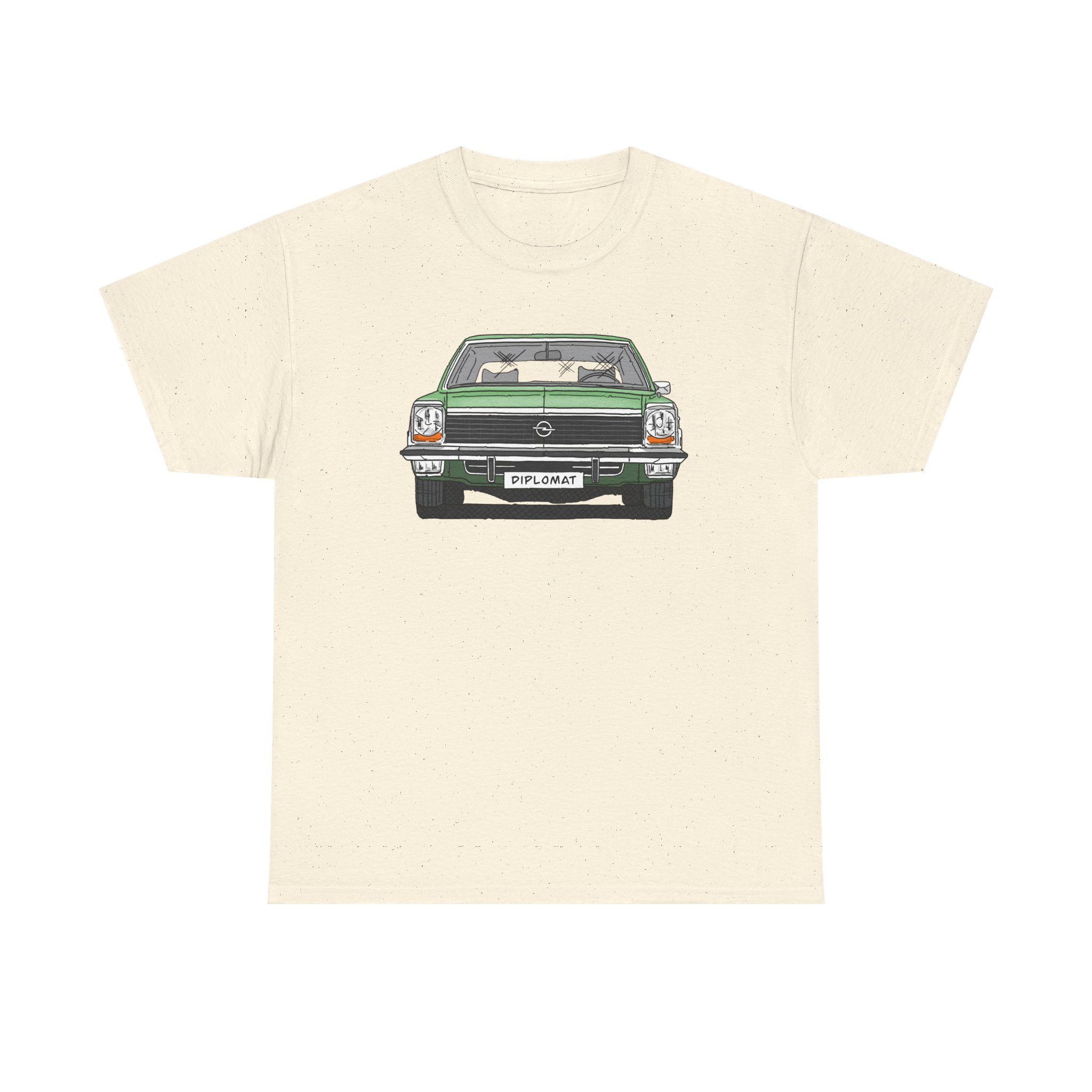 T-Shirt, Opel Diplomat B, Strichzeichnung, Grün, mit Kennzeichen personalisierbar – Bild 21