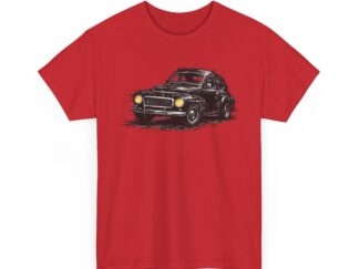 T-Shirt, Volvo PV544, Buckelvolvo, Kritzel-Kratzel-Auto, großer feiner Druck